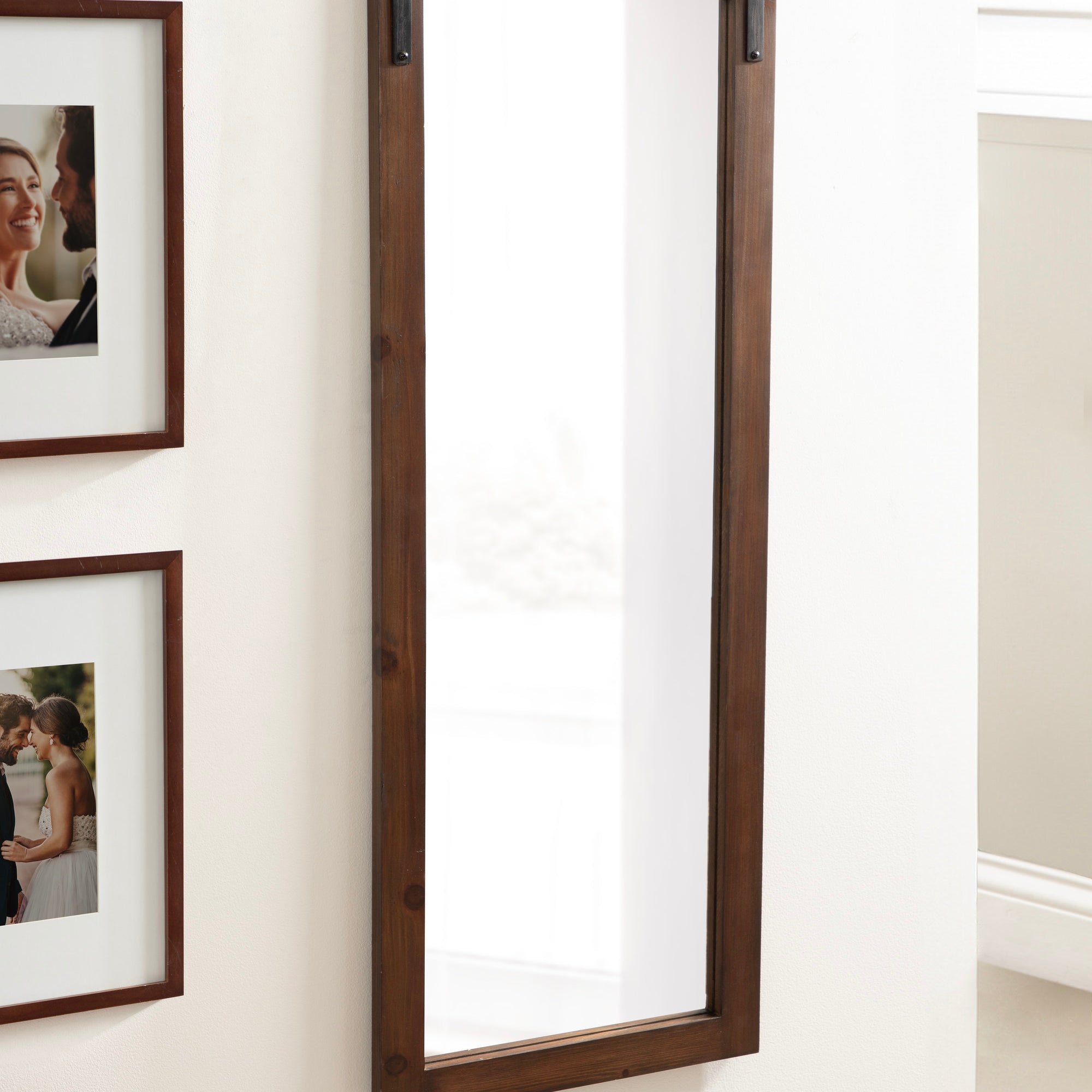 Full Length Mirror 20x51 Walnut Brown 7
