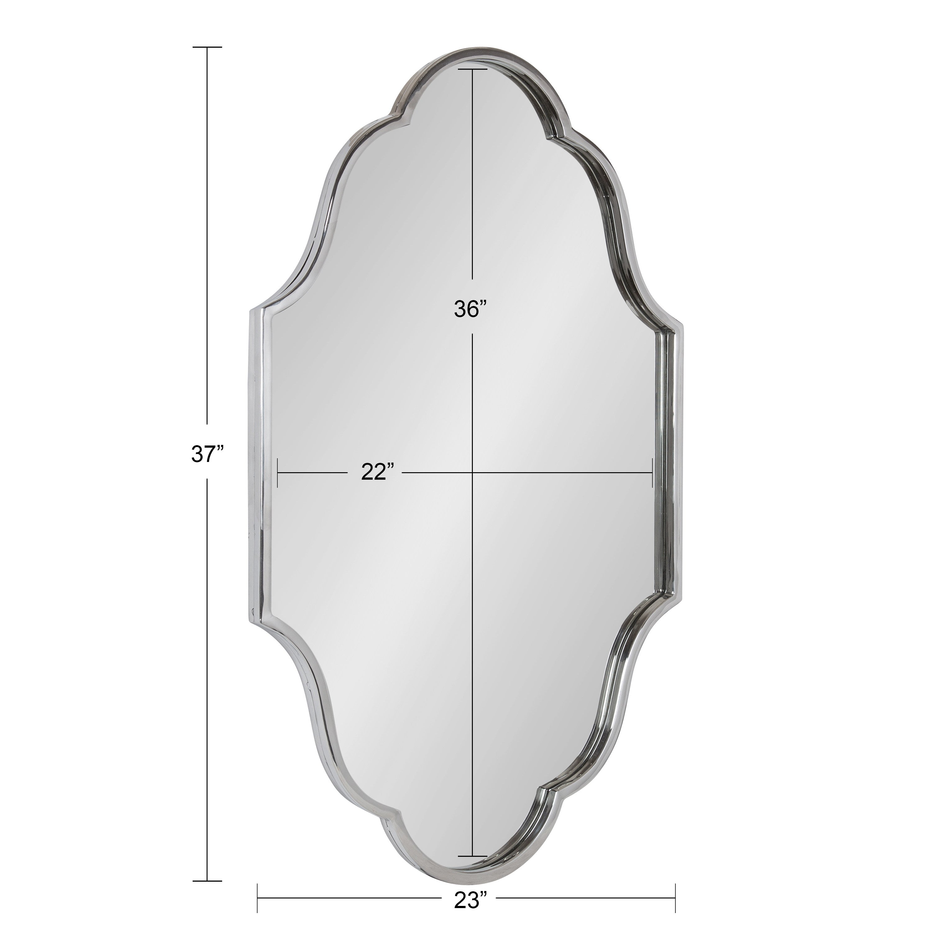 Scallop Mirror Silver 23x37 5