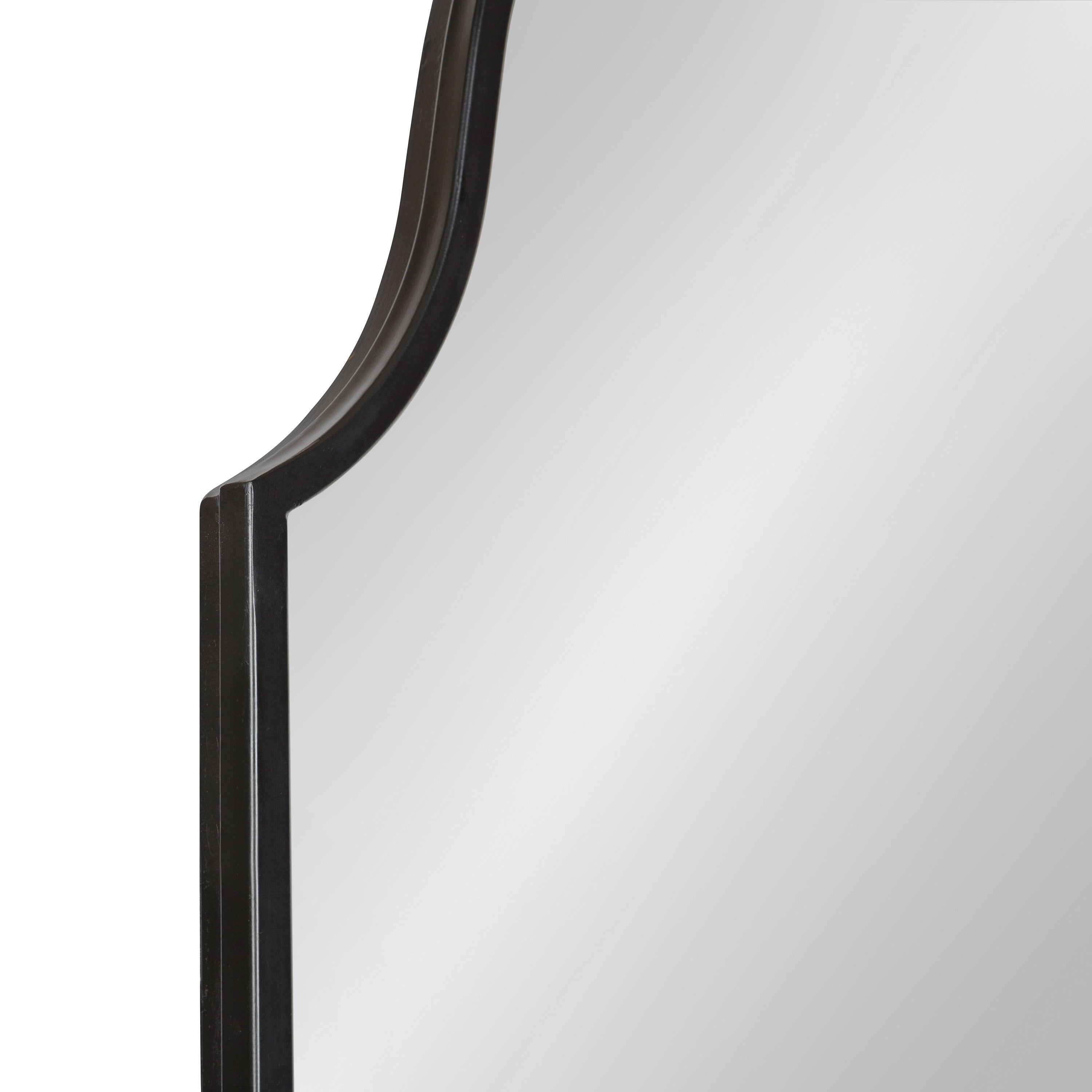Scallop Mirror Black 23x37 6
