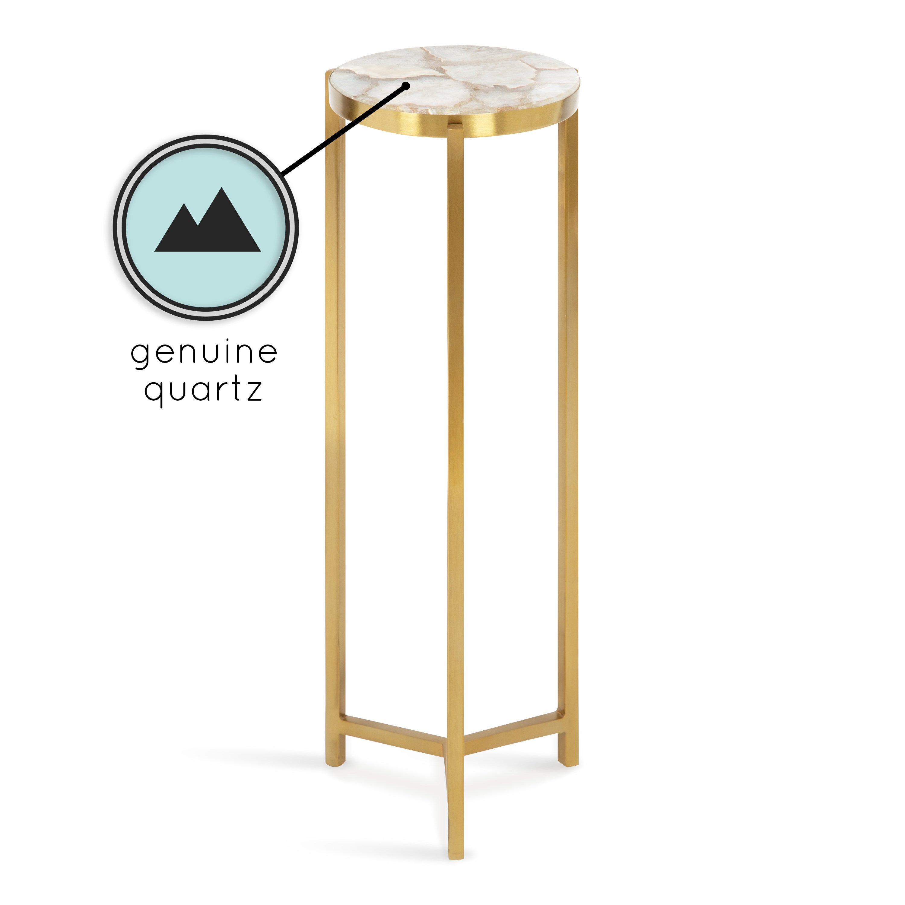 Drink Table Natural Gold 9x9x23 3