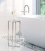 Side Table Clear Silver 7x7x21 5