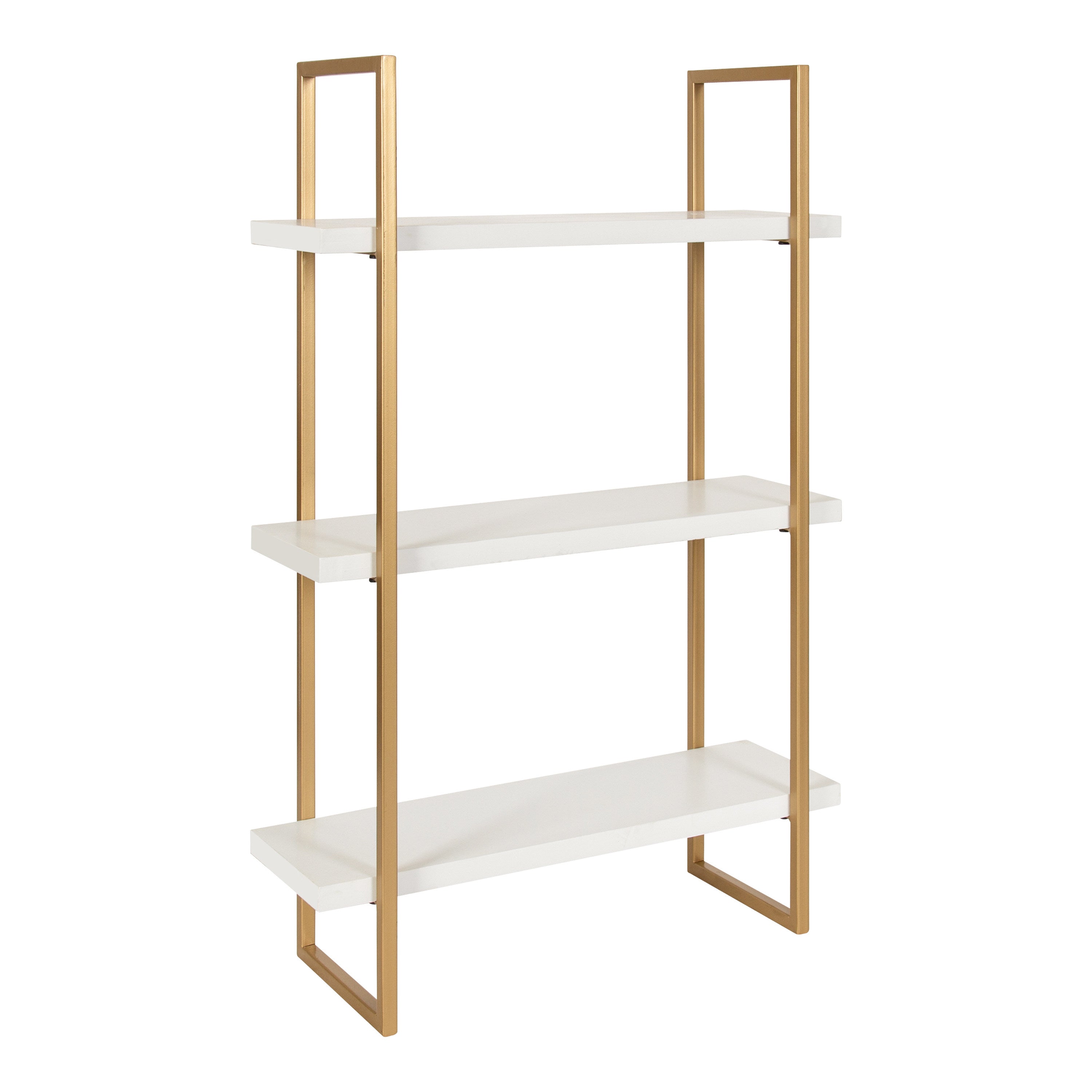Accent Shelf 20x30 White Gold 1