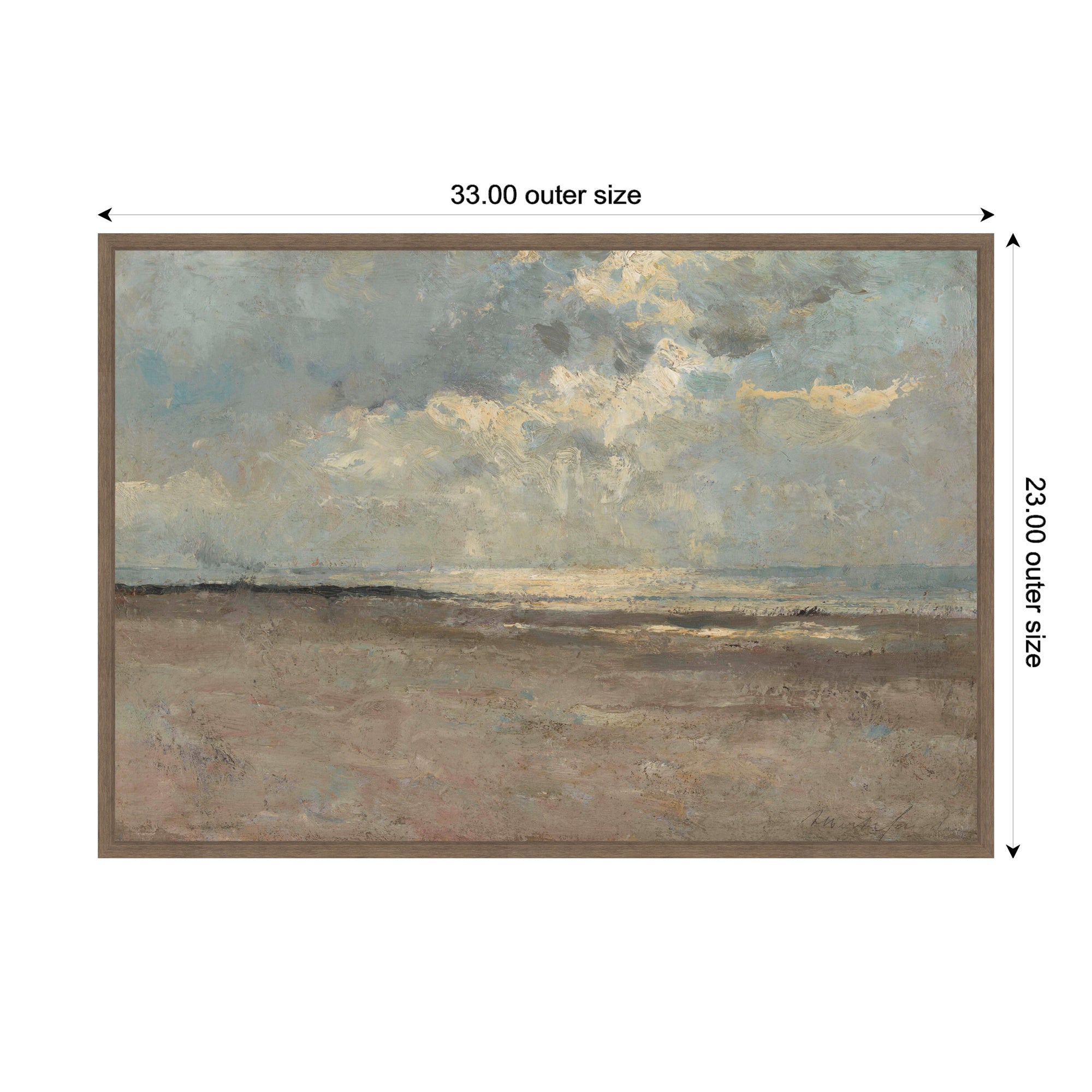 Framed Canvas 33 x 23 Sylvie Walnut 2