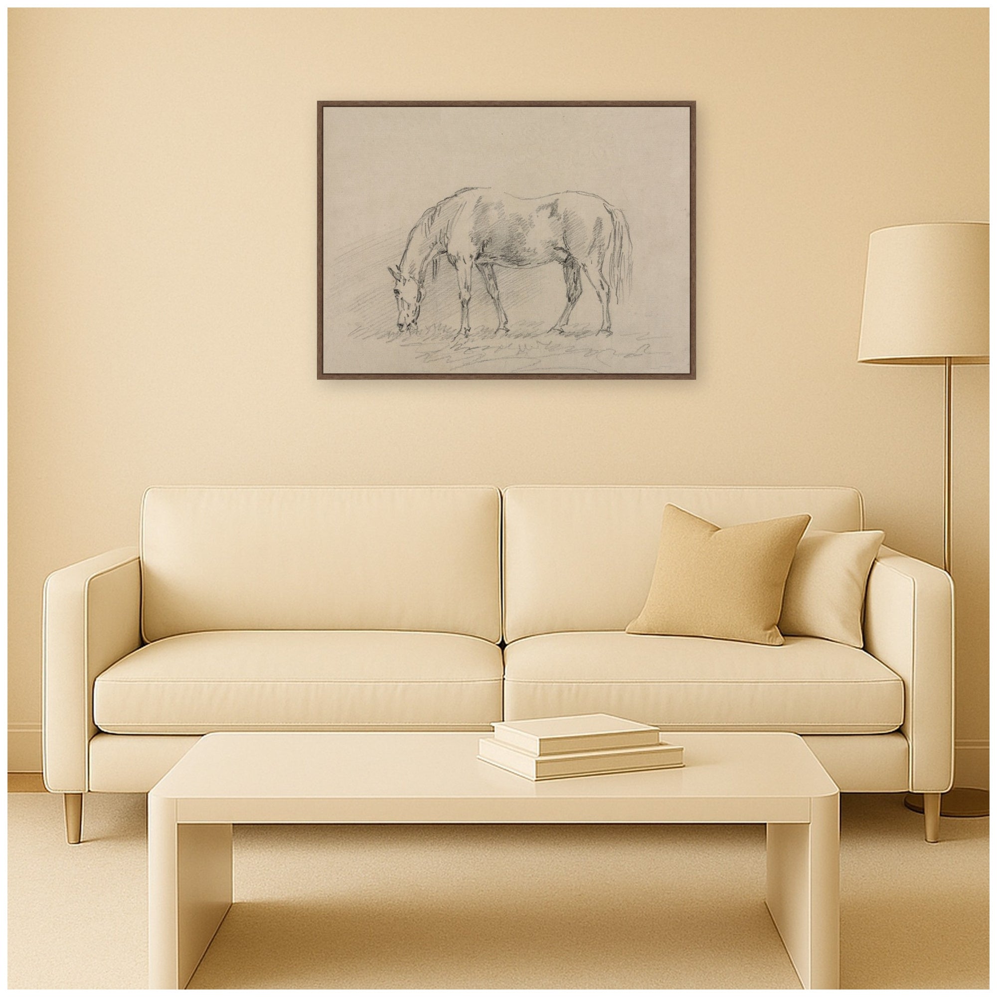 Framed Canvas 38x28 Sylvie Walnut 7