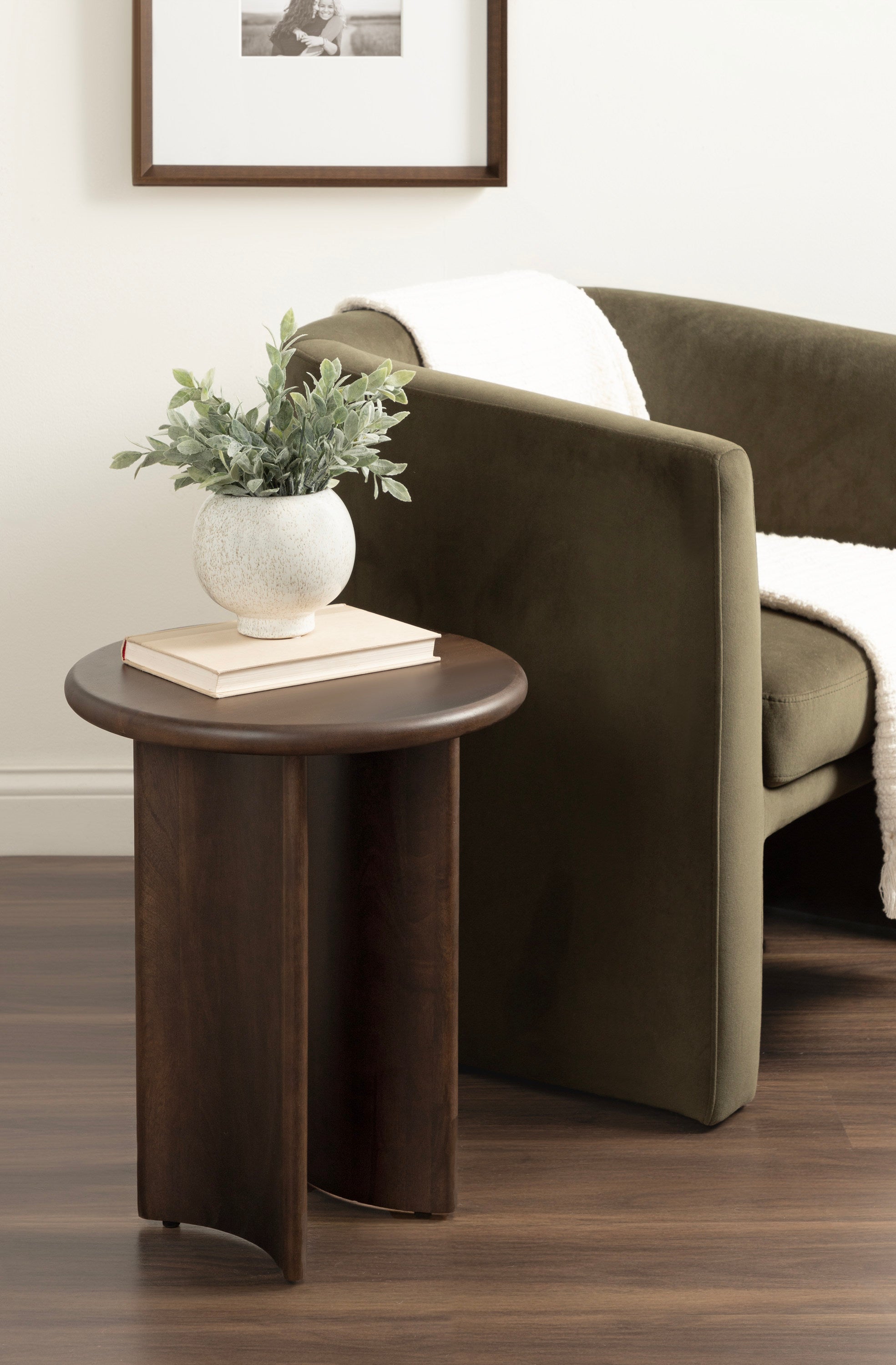 Side Table Dark Brown 16x16x20 7