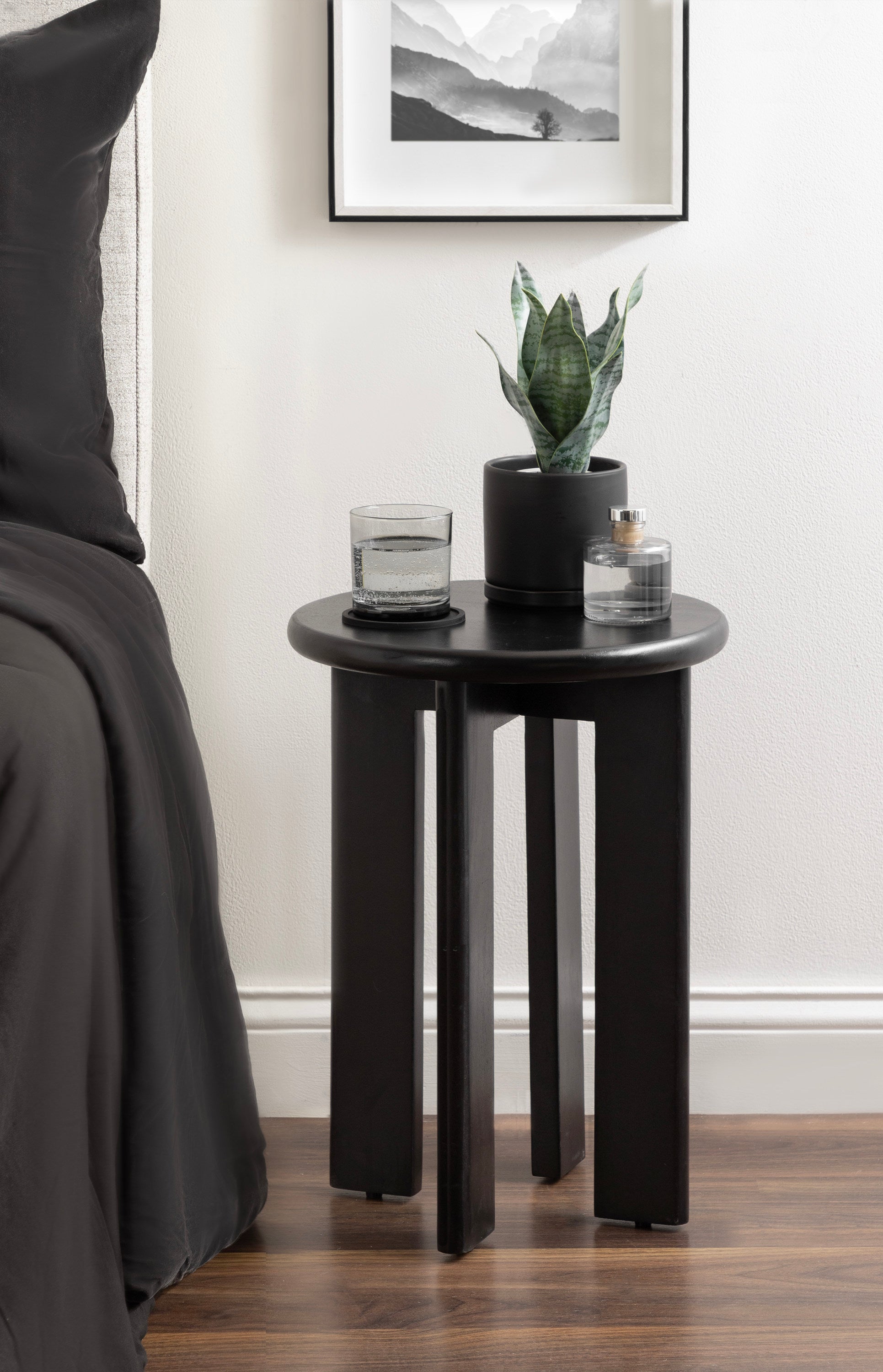 Side Table Black 14x14x20 8