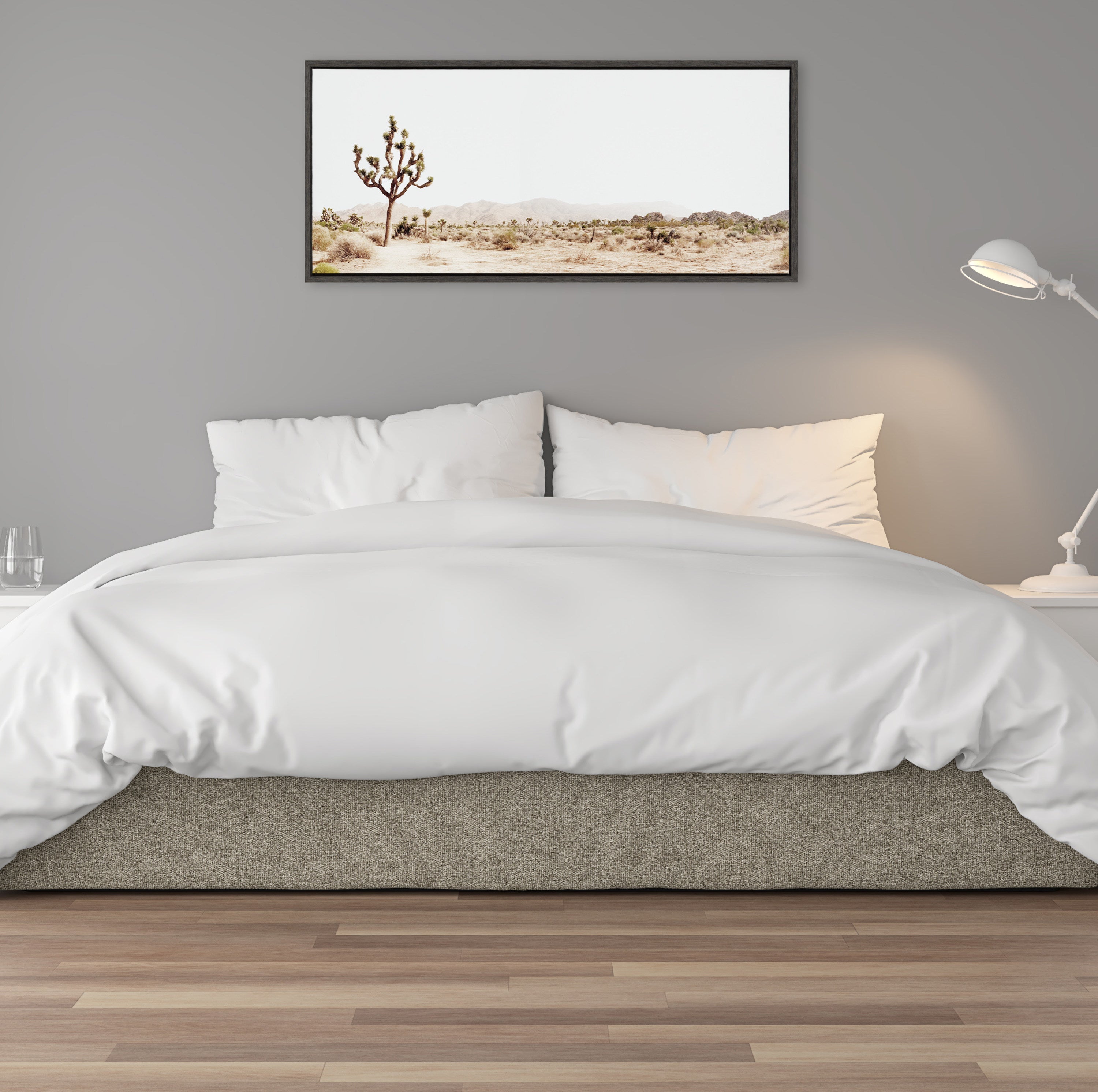 Framed Canvas Sylvie Dark Gray 18x40 6