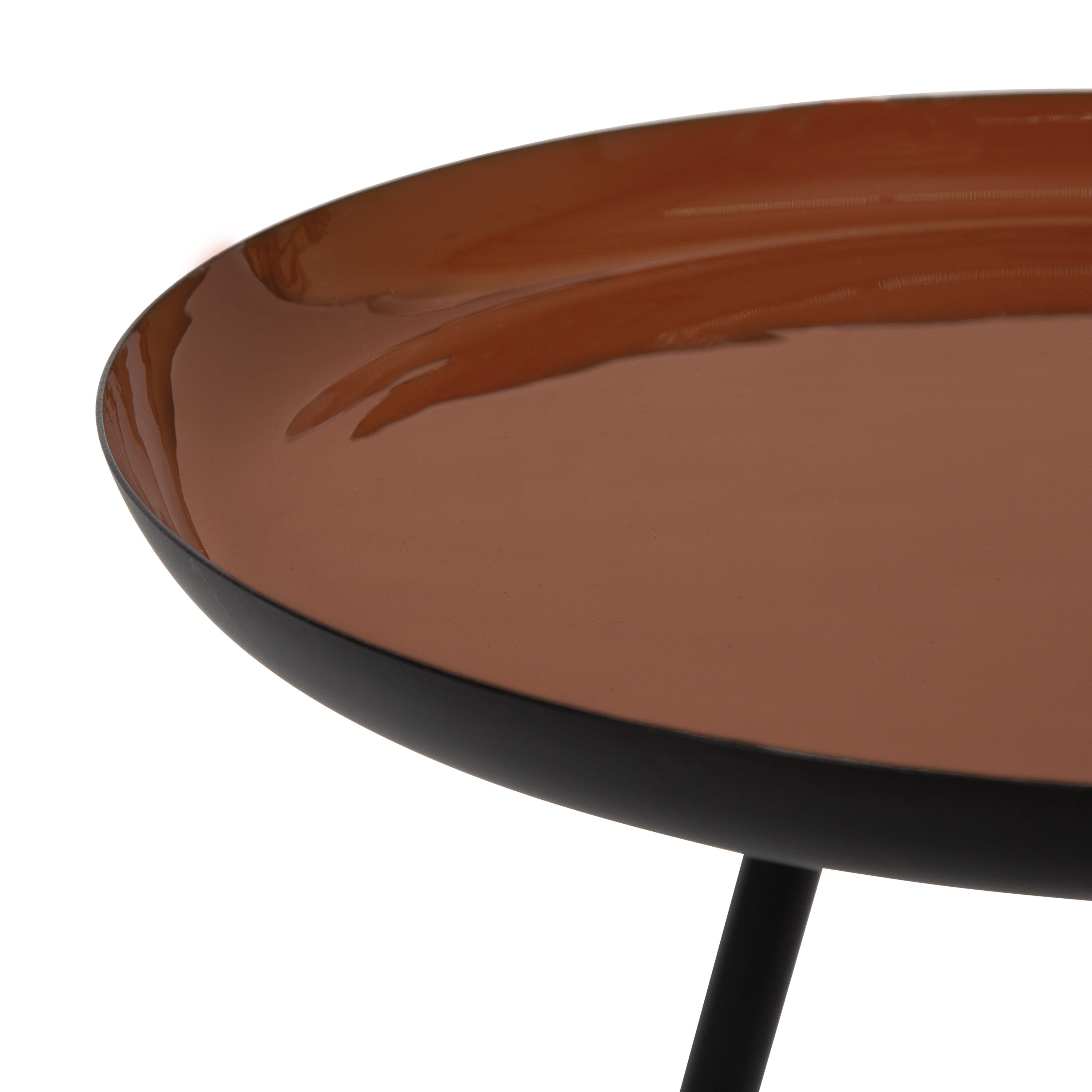 Side Table 15x15x22.5 Red Black 4