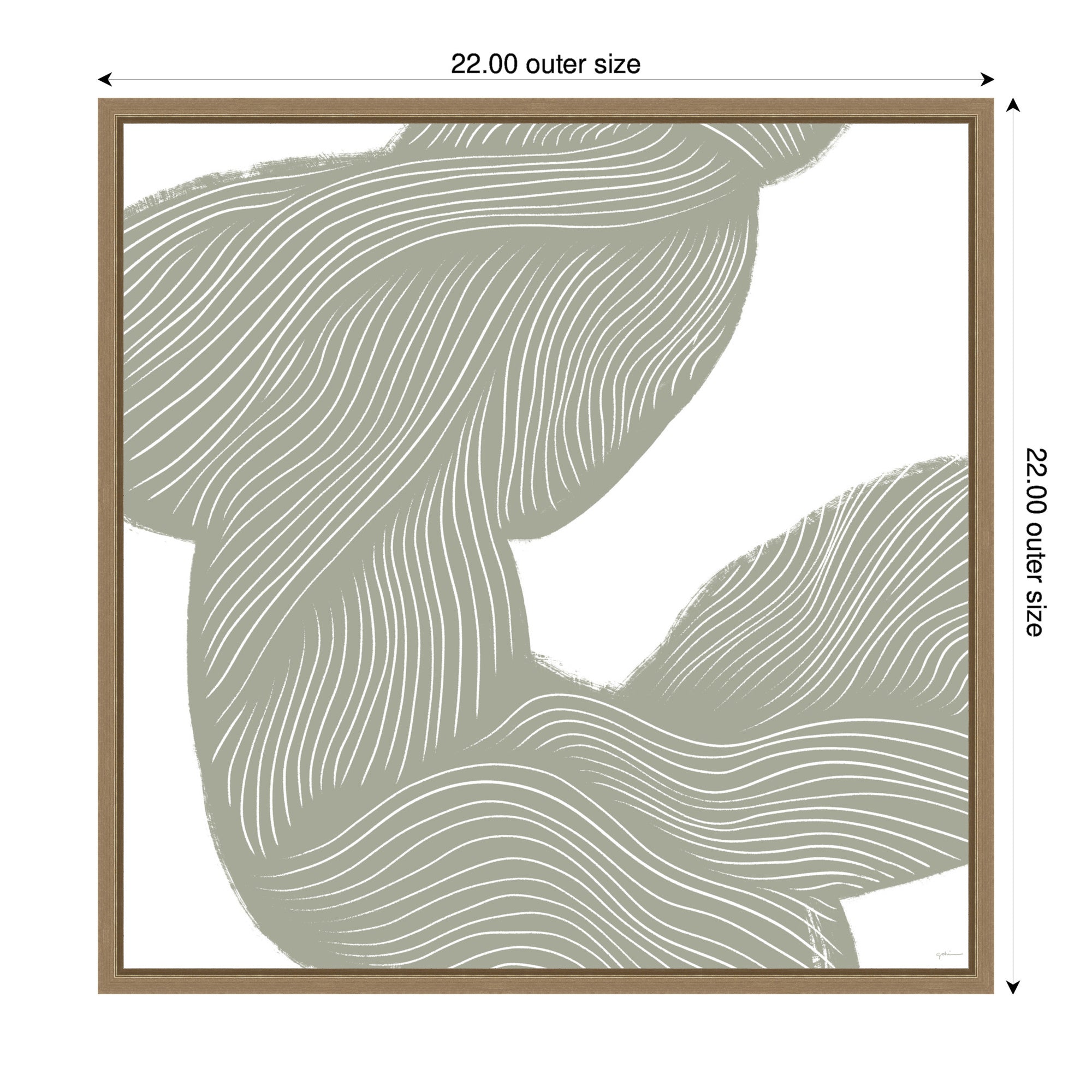 Movement Lines by Gabrielly Guedes Framed Canvas Wall Art Print