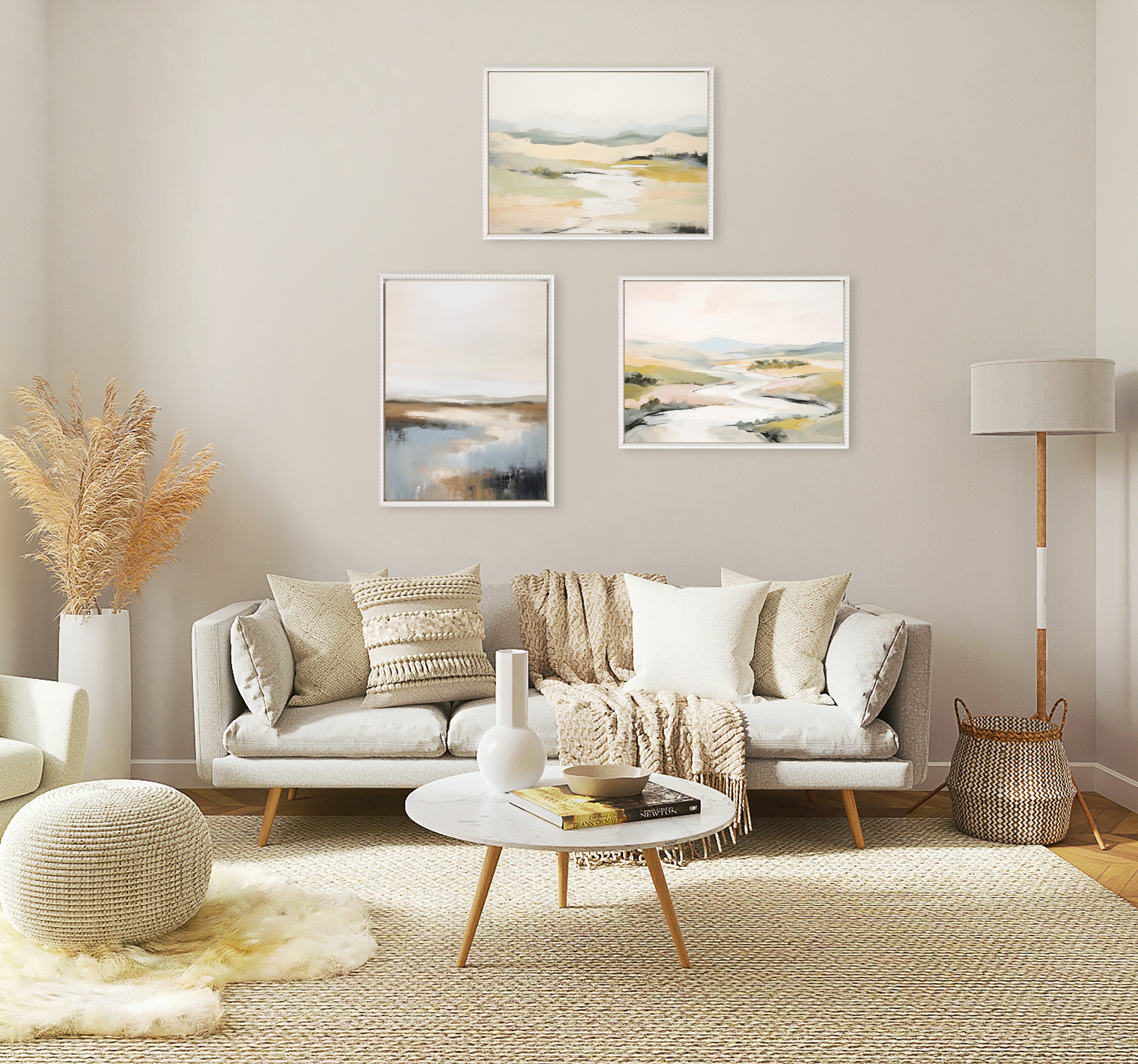 Framed Canvas 18x24 Sylvie Beaded White 6