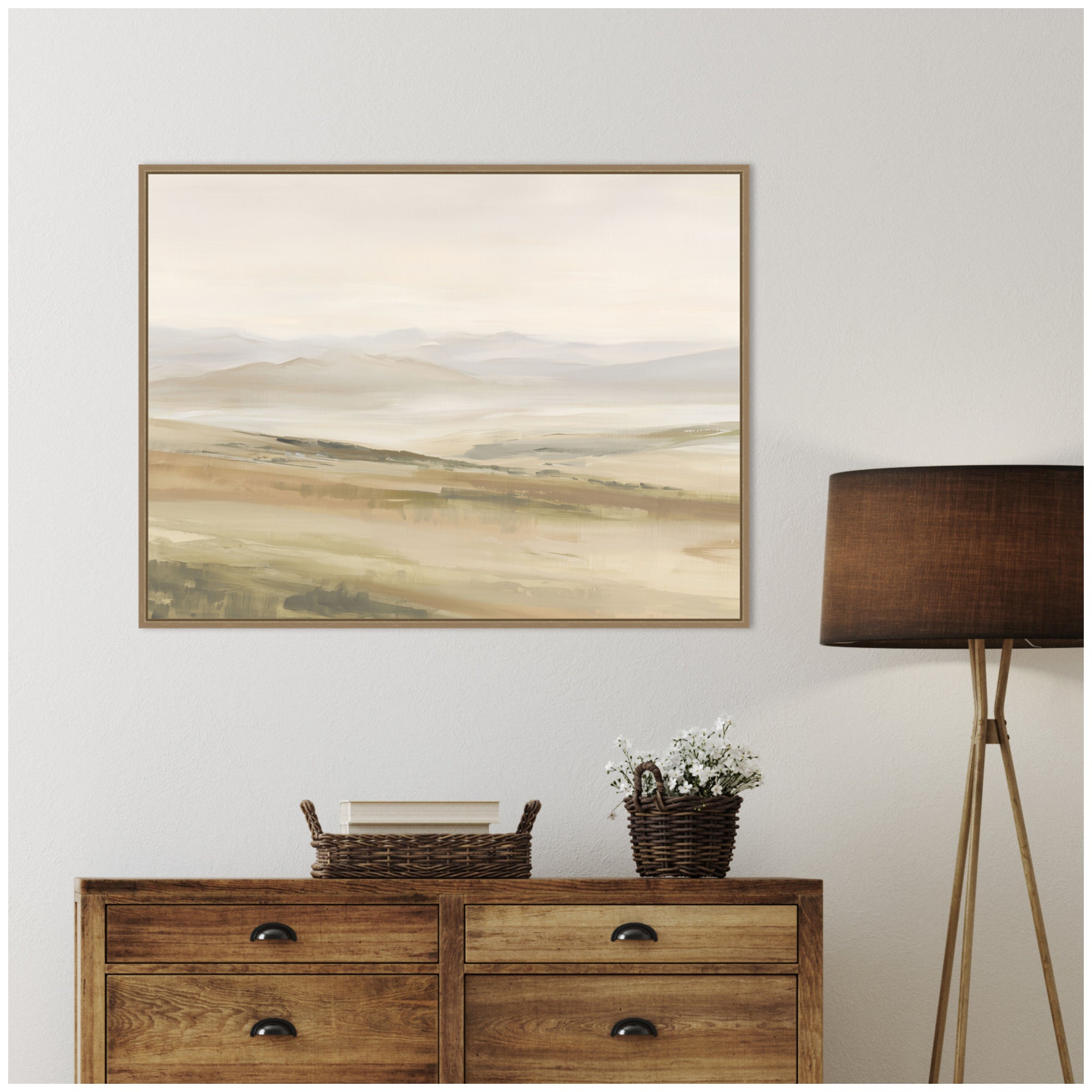 Framed Canvas 42x32 Sylvie Dark Gold 7