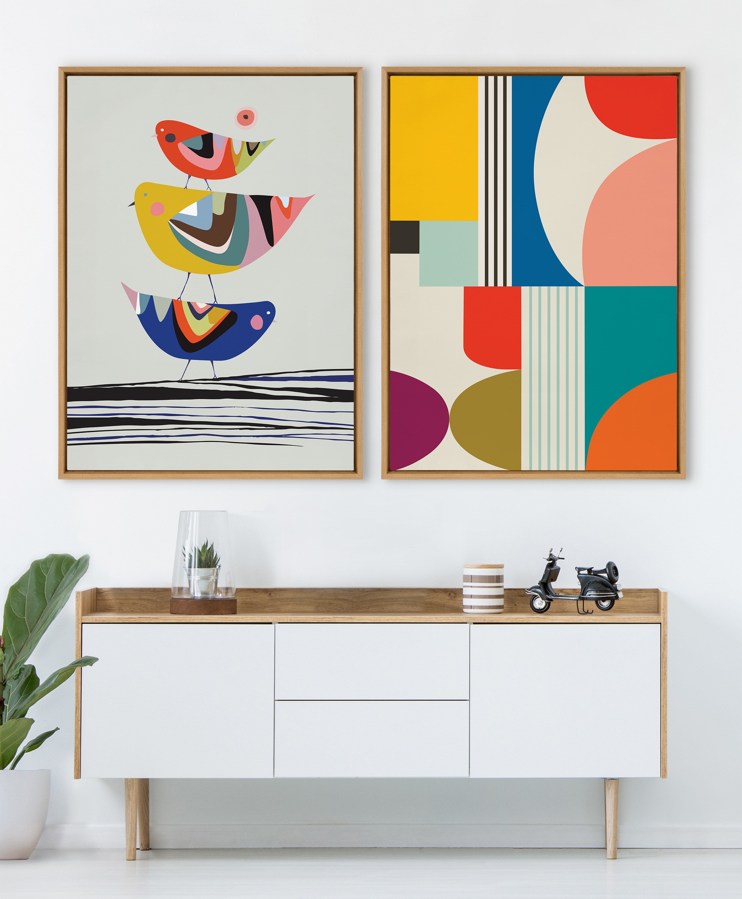 Framed Canvas Sylvie Natural 31.5x41.5 6