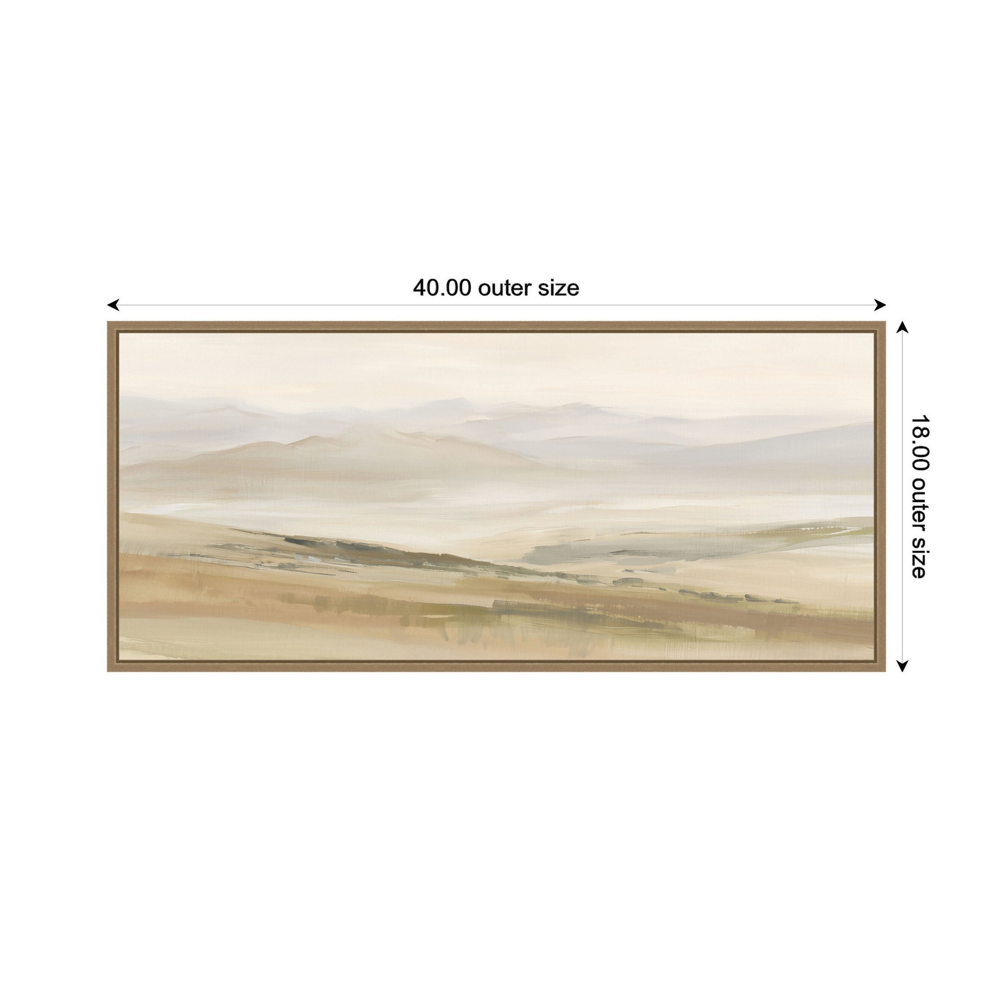 Framed Canvas Sylvie Dark Gold 40x18 2