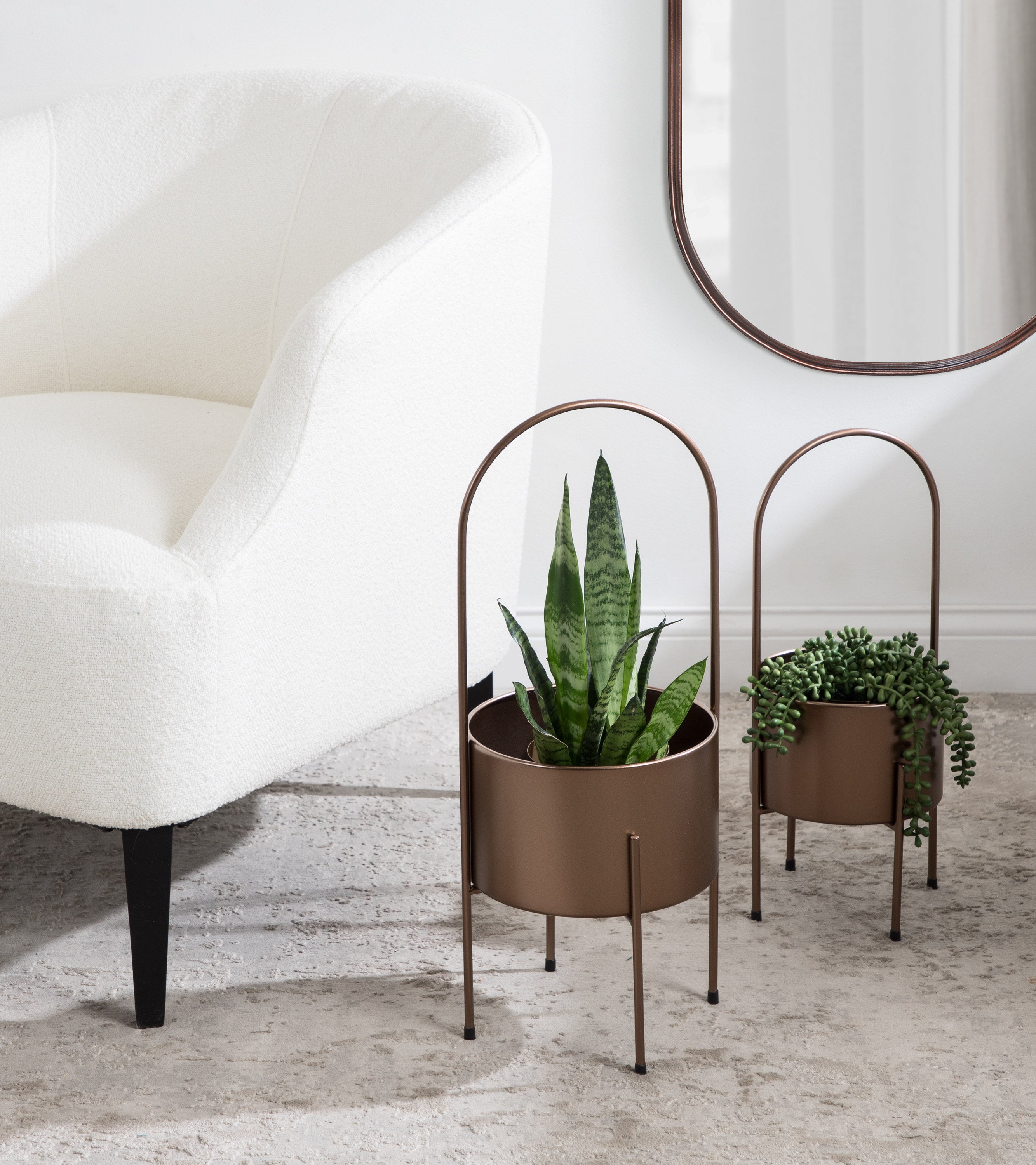 Freestanding Planter 2 Piece Bronze 6