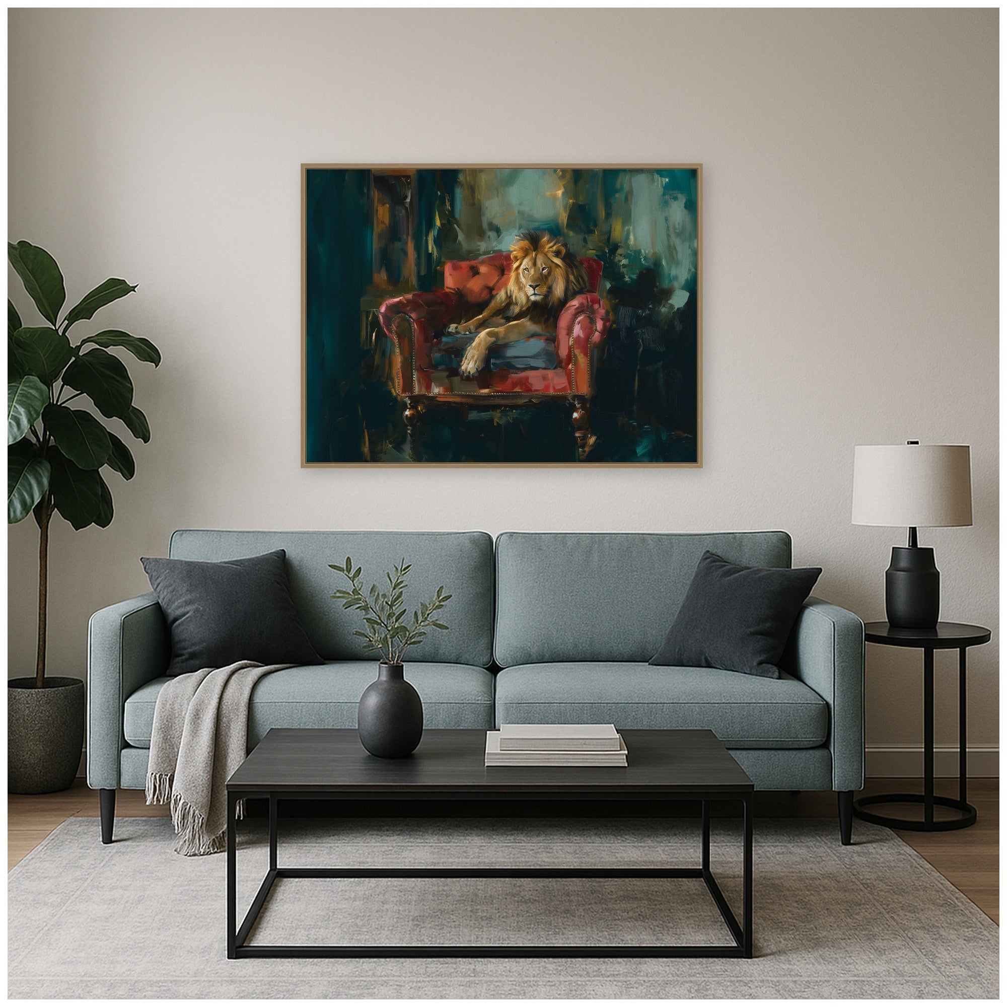 Framed Canvas Sylvie Dark Gold 42x32 5