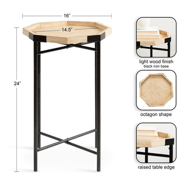 Side Table Natural 15x15x24 2