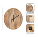 Wall Clock Natural 17x17 2