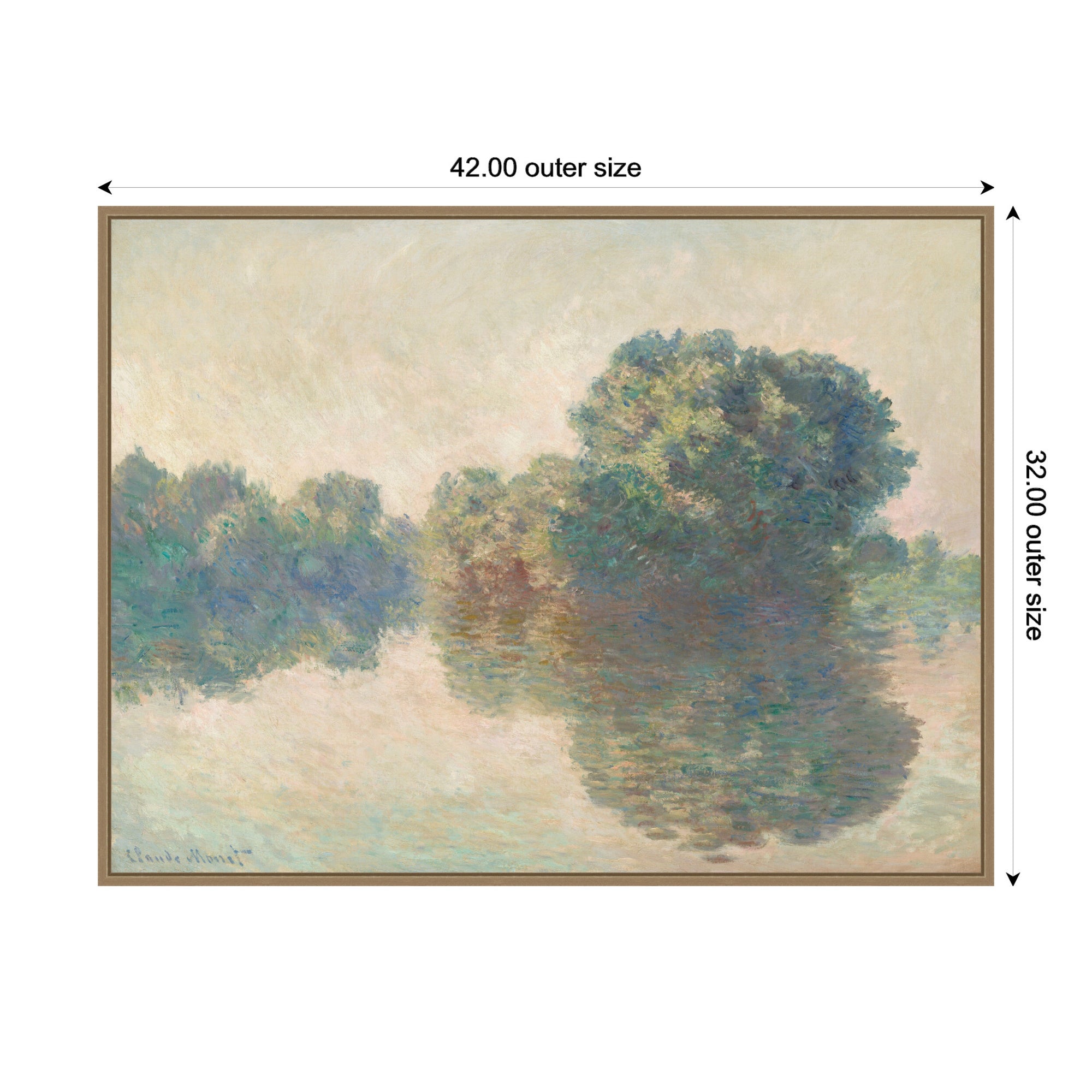 Framed Canvas 42x32 Sylvie Dark Gold 2