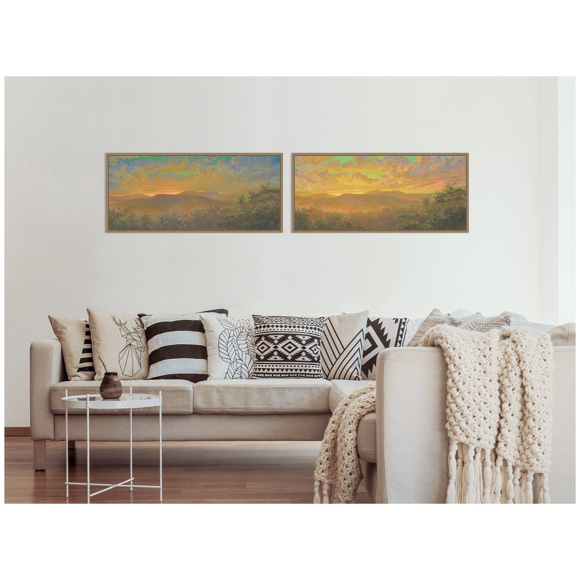 Art Set 2 Piece Set 18x40 Sylvie Dark Gold 6