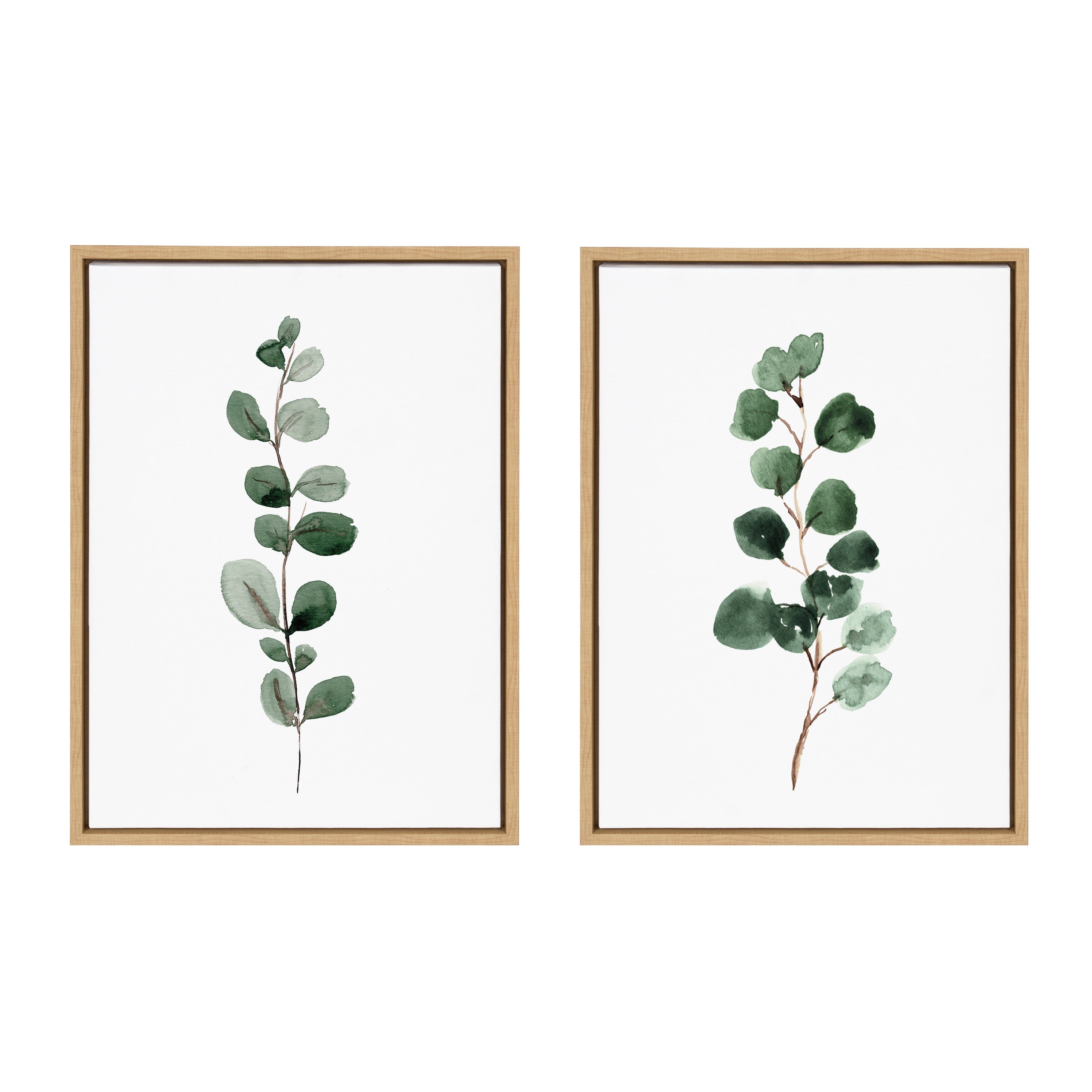Sylvie Eucalyptus Framed Canvas Set by Maja Mitrovic