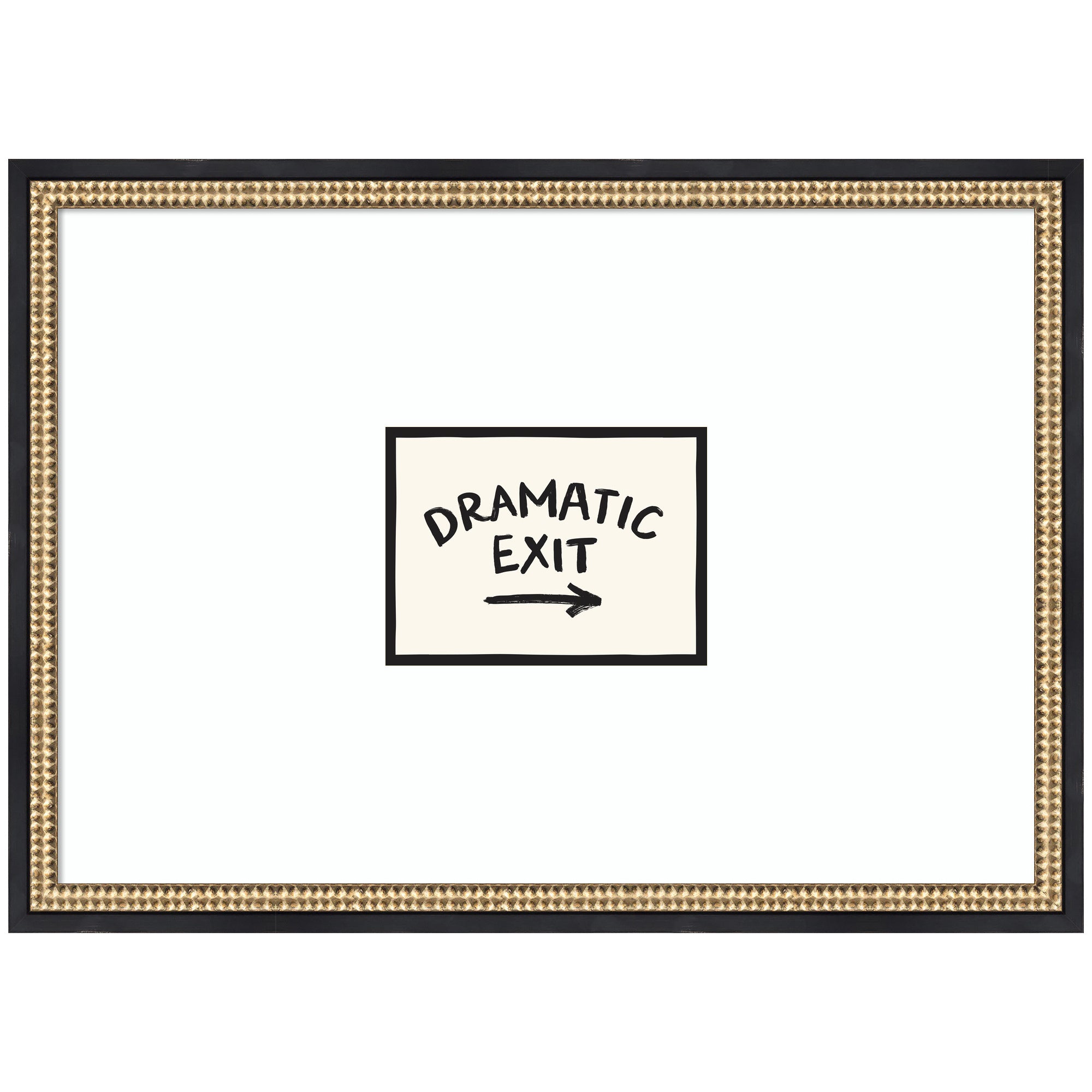 Dramatic Exit Entryway Sign by Lucky Guava Framed Wall Art Print