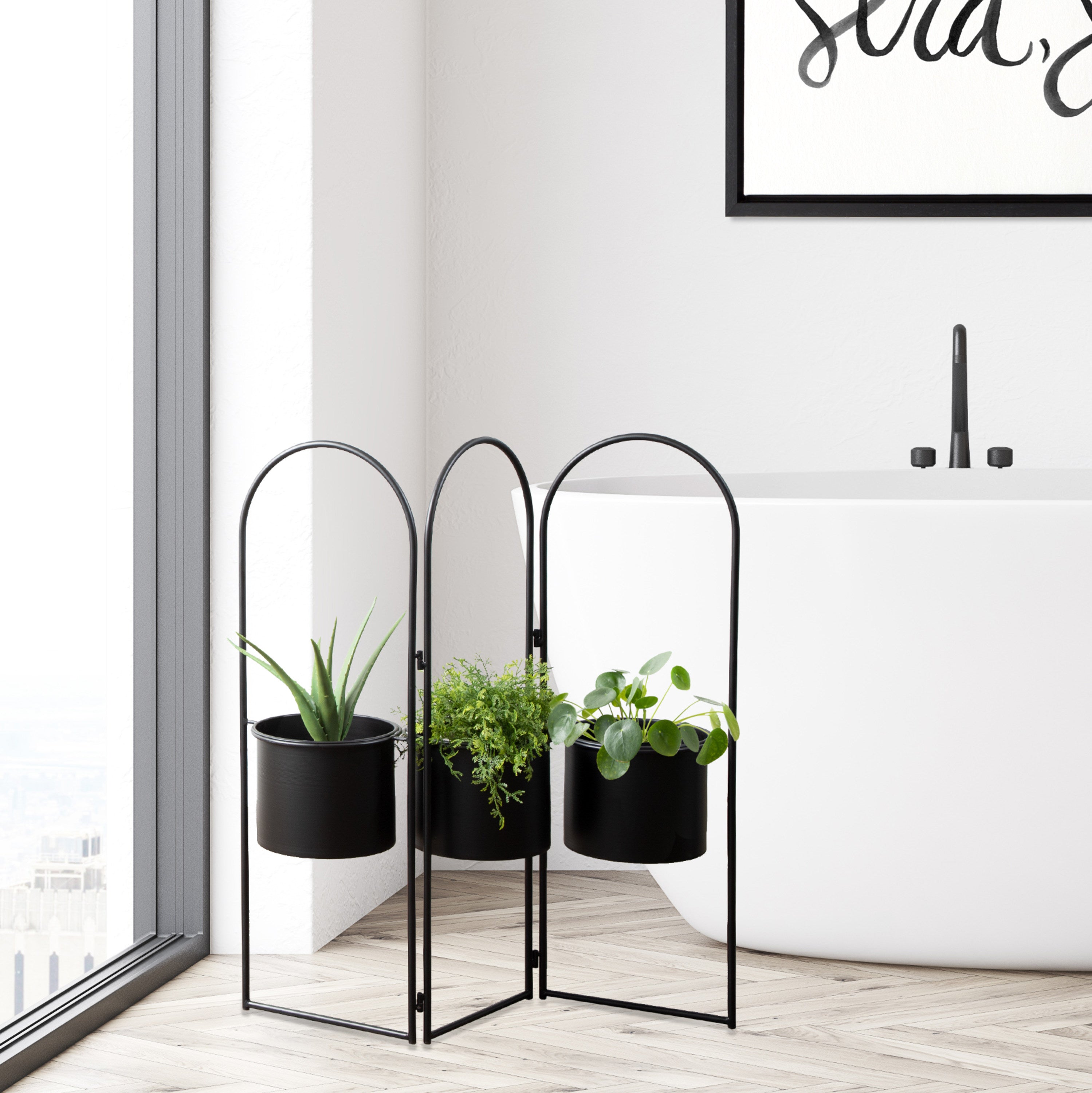 Freestanding Planter Black 31x7.5x30 6