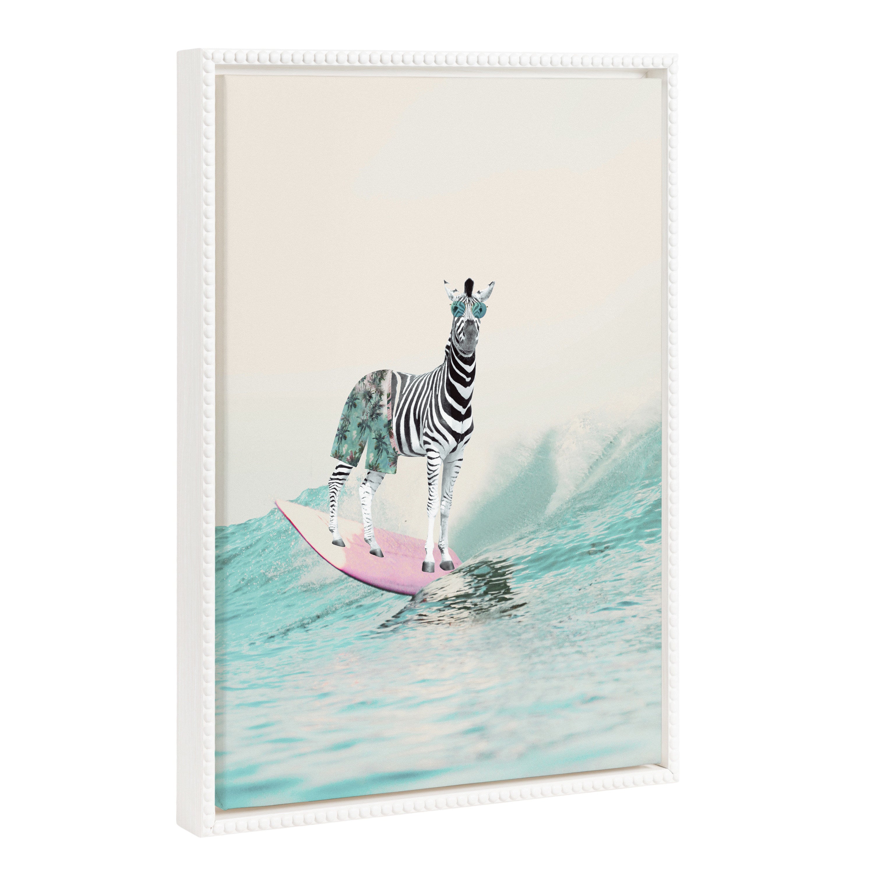 Framed Canvas Sylvie Beaded White 18x24 1