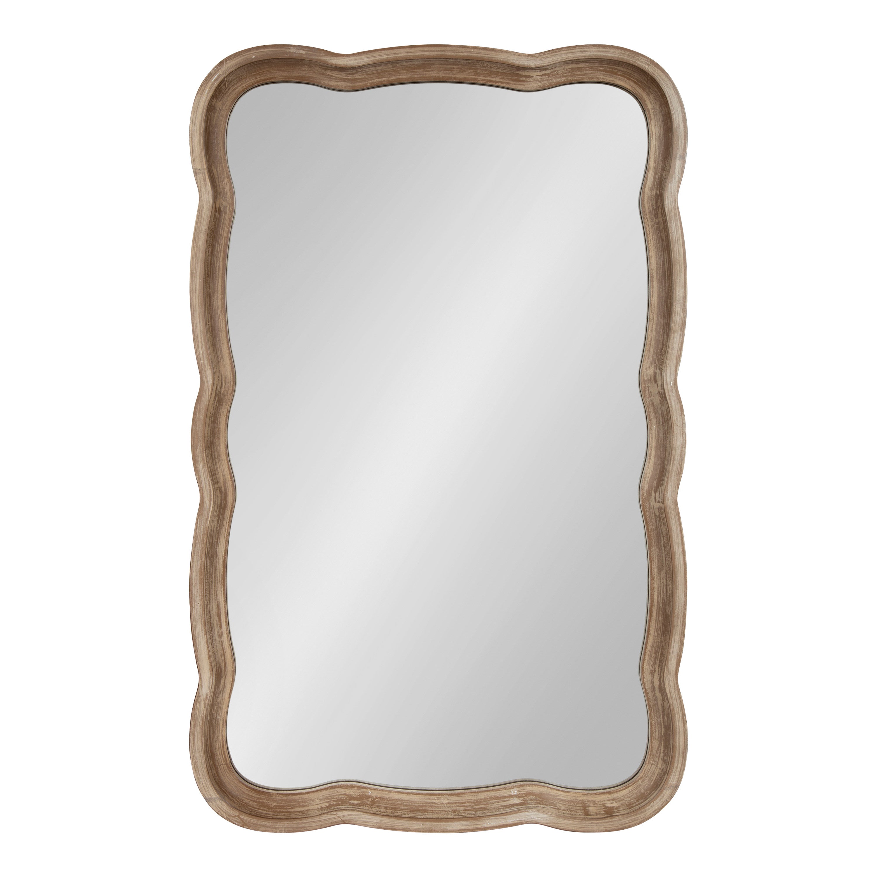 Scallop Mirror Brown 24x38 1