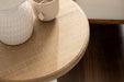 Side Table Rustic Brown 16" Diameter 8