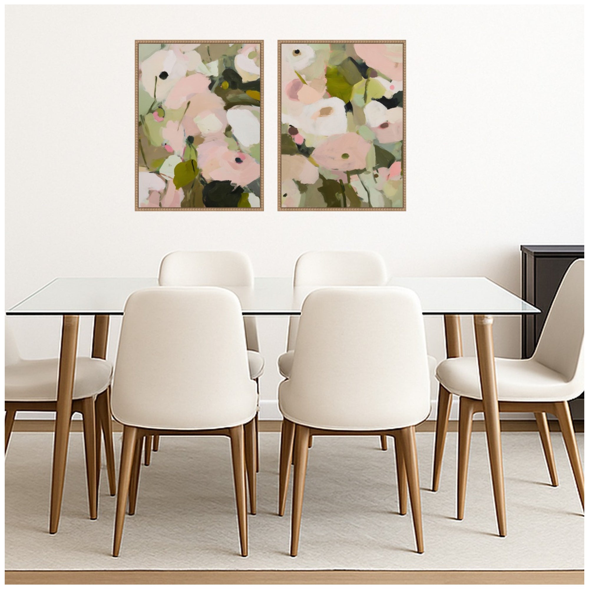 Art Set 2 Piece Set 18x24 Sylvie Beaded Rustic Natural 5