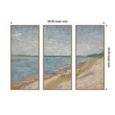 Art Set Sylvie Beaded Rustic Natural 3 Piece Set 18x40 2