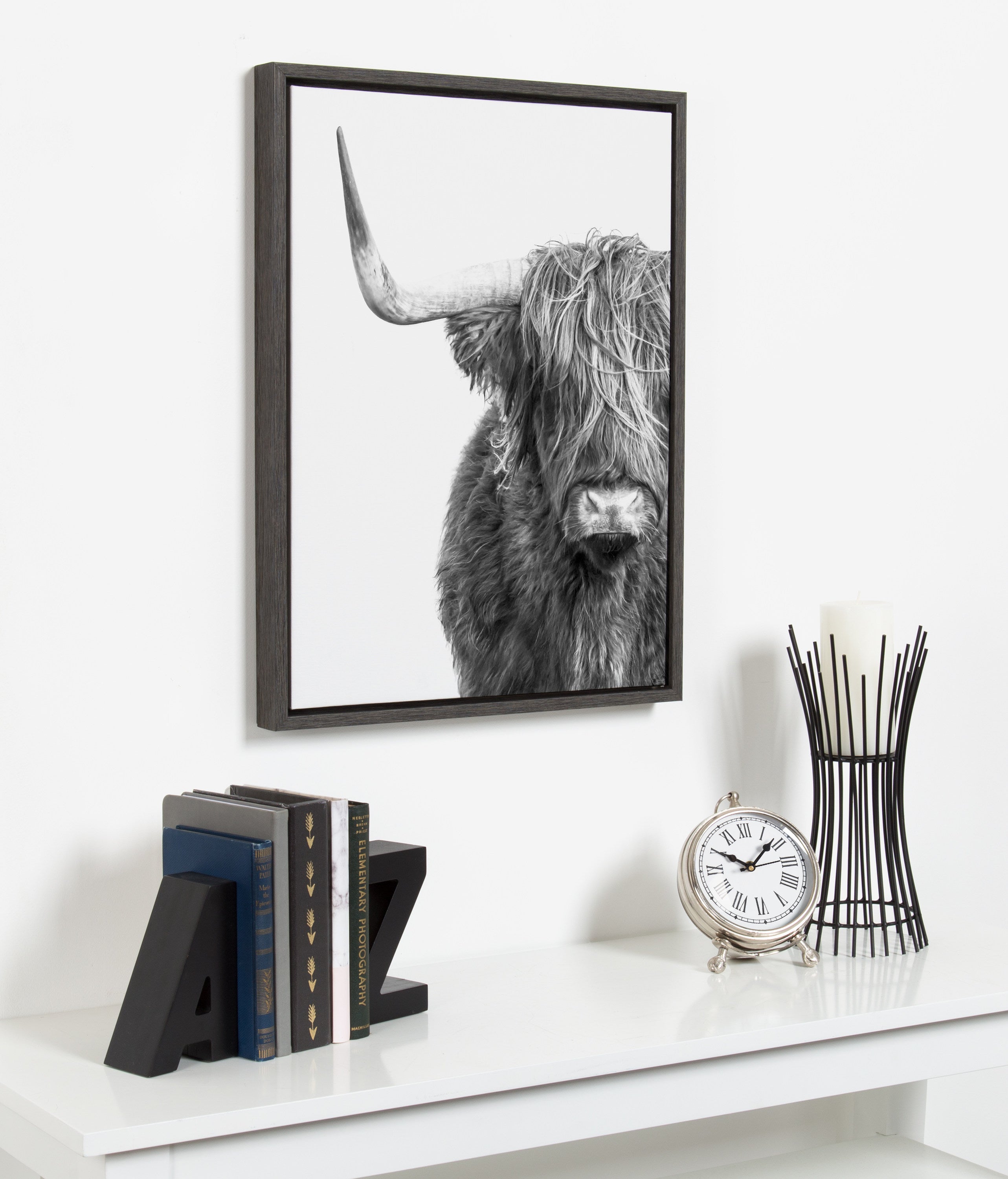 Framed Canvas Sylvie Dark Gray 18x24 5