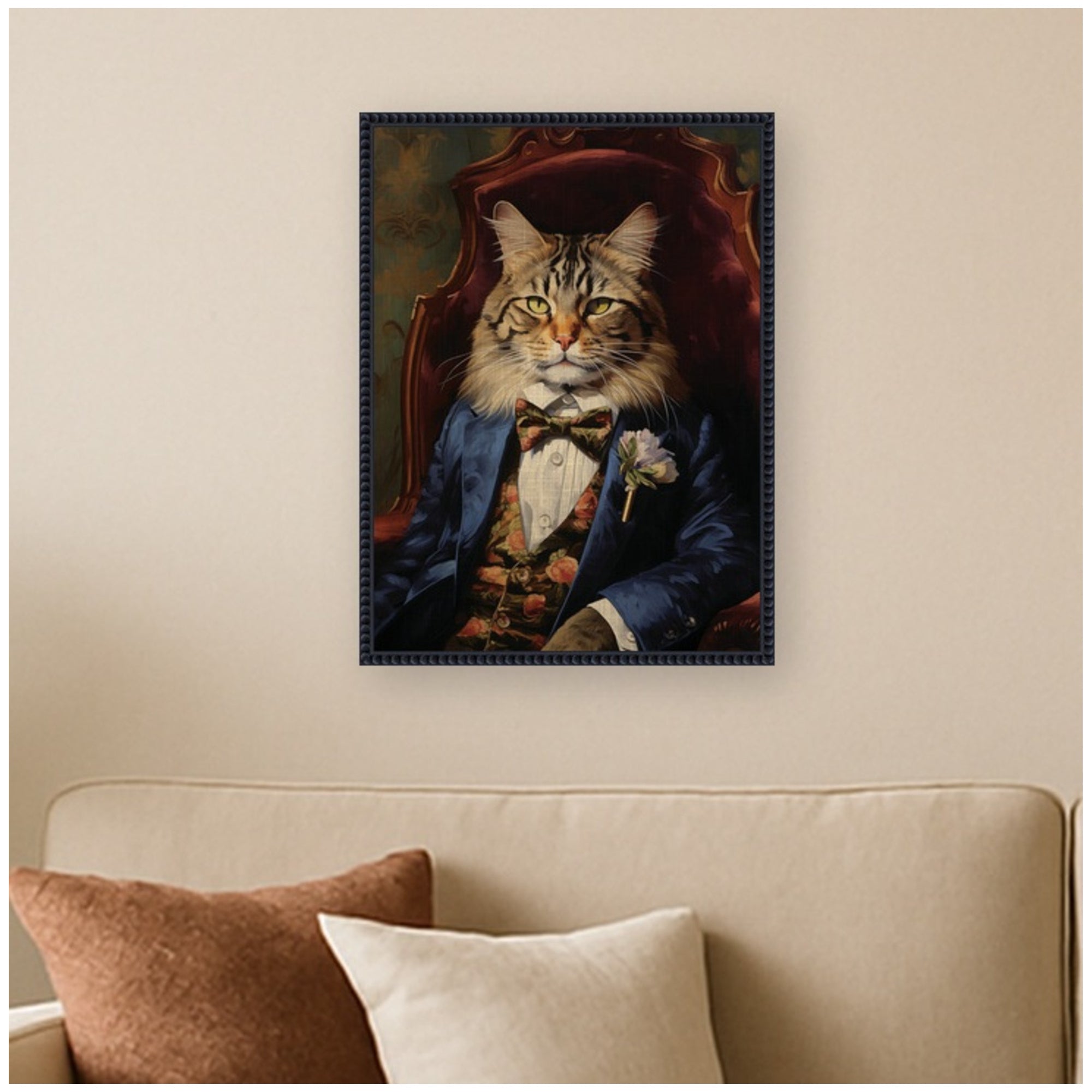 Framed Canvas 18x24 Sylvie Beaded Black 6