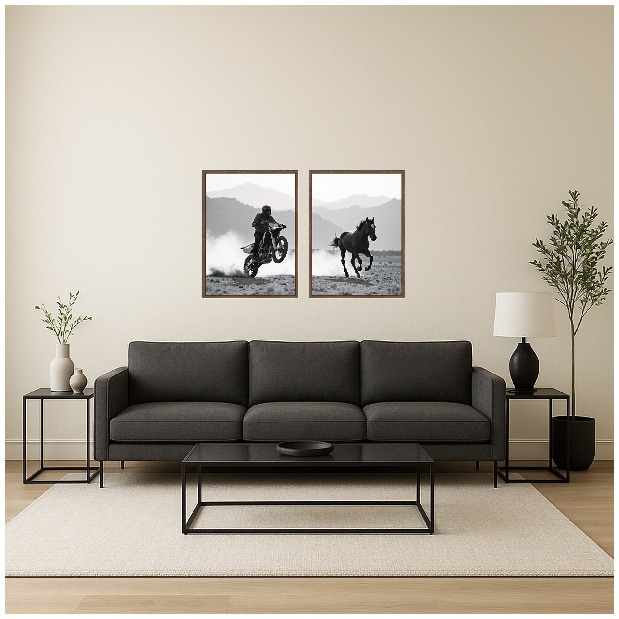 Art Set Sylvie Walnut 2 Piece Set 18x24 6
