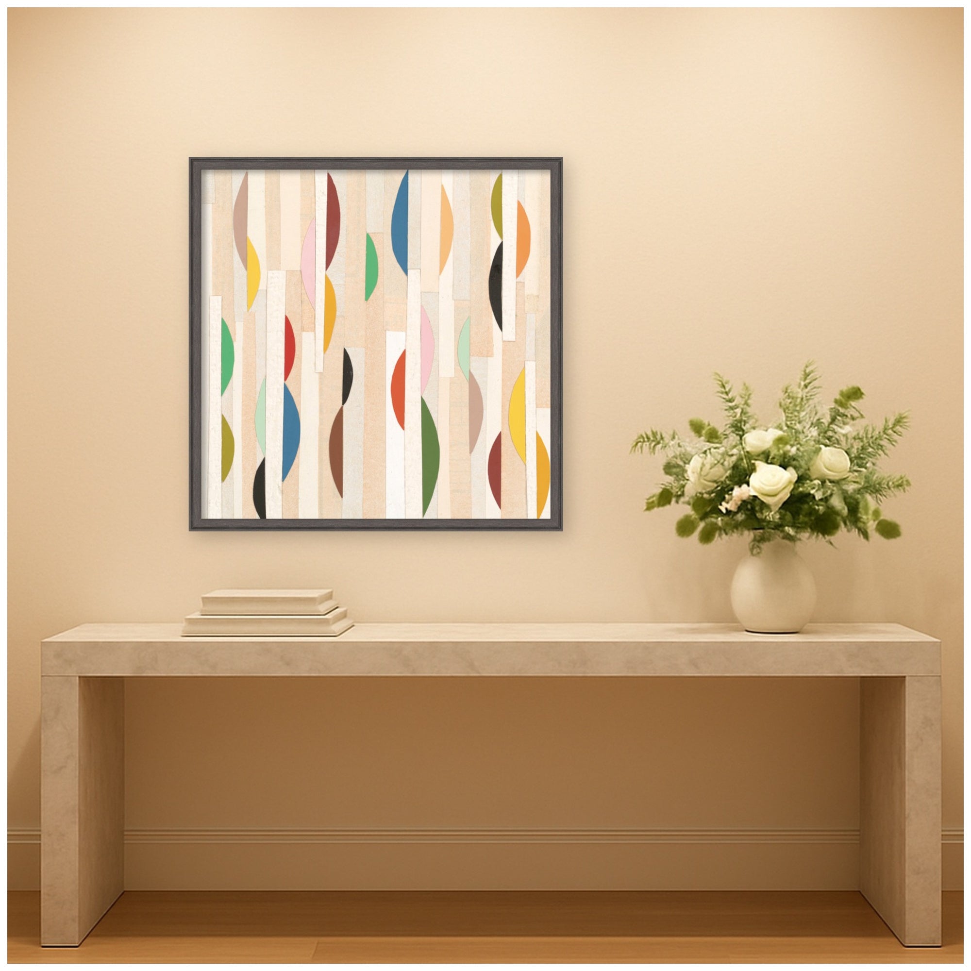 Geometric Abstract 1 by Felicia Dadak Framed Mounted Canvas Wall Art Print