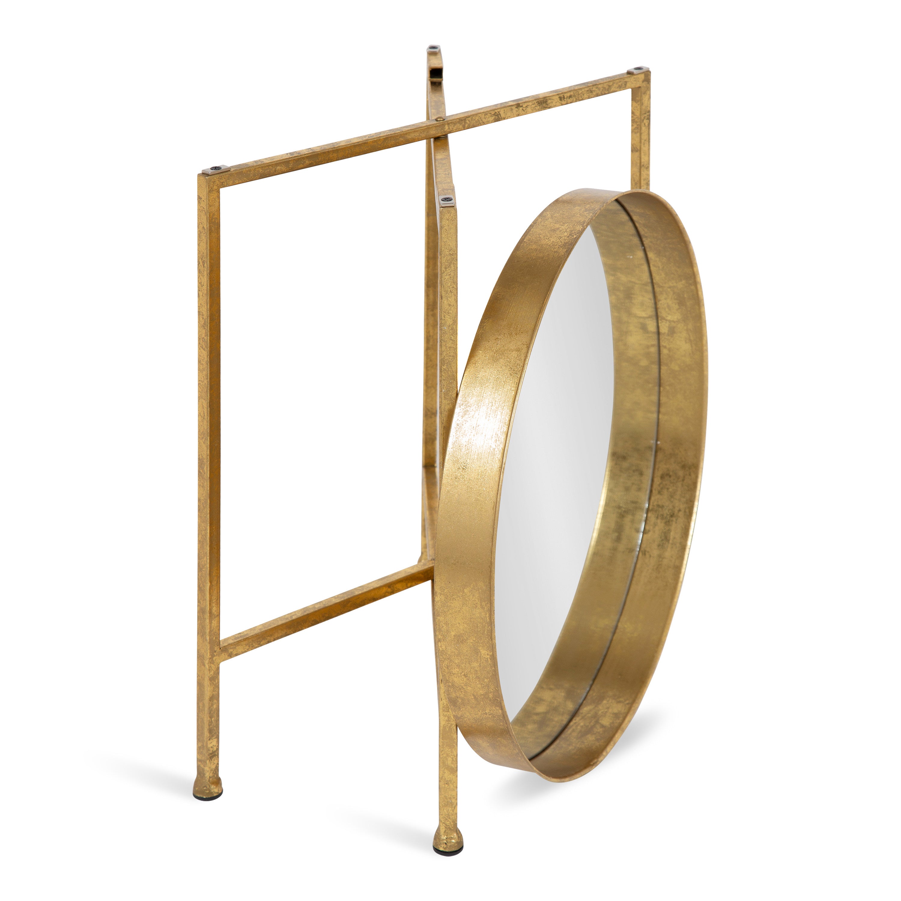 Side Table Gold Mirror 18.25x18.25x22 4