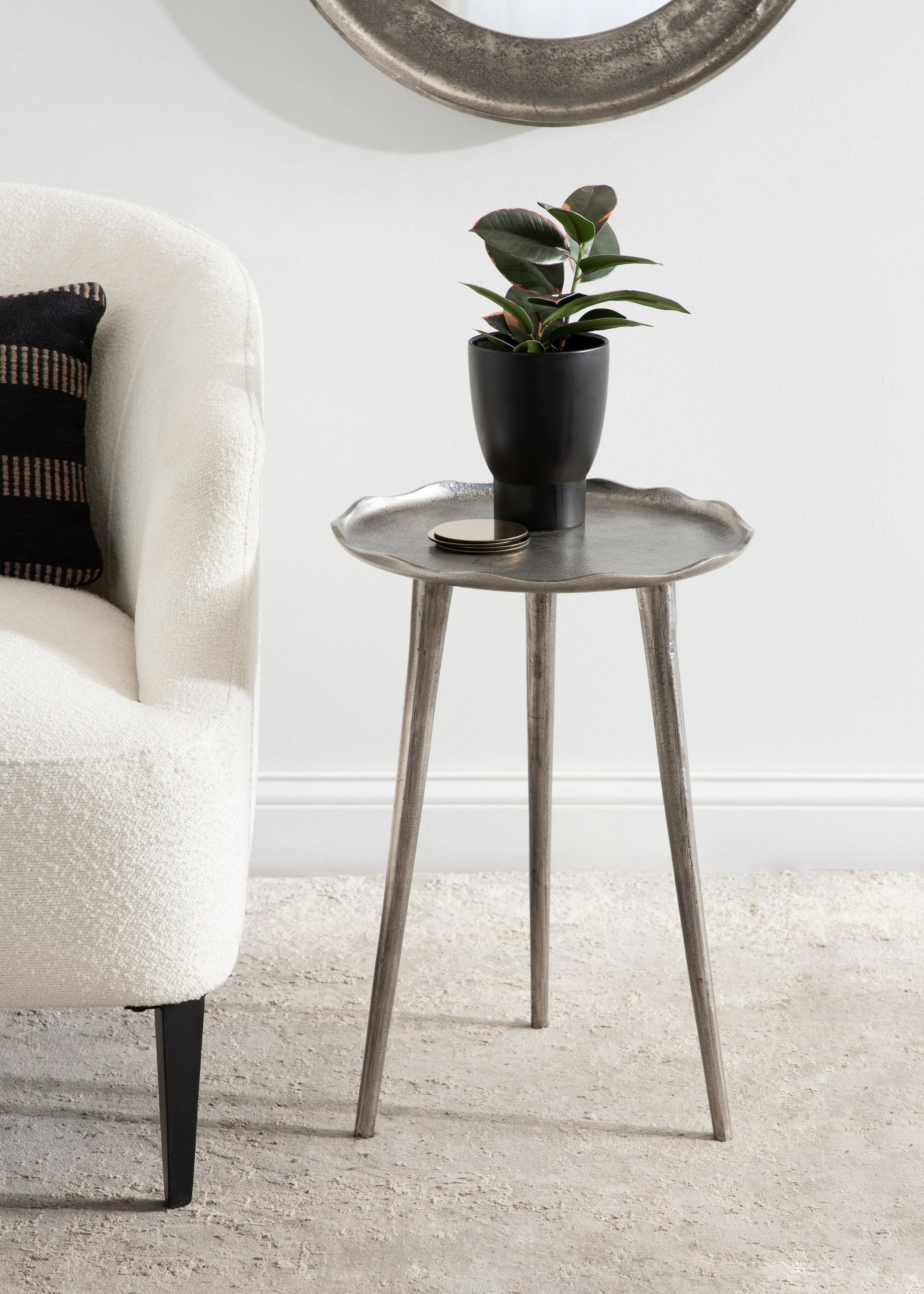 Side Table Silver 15x15x22 6
