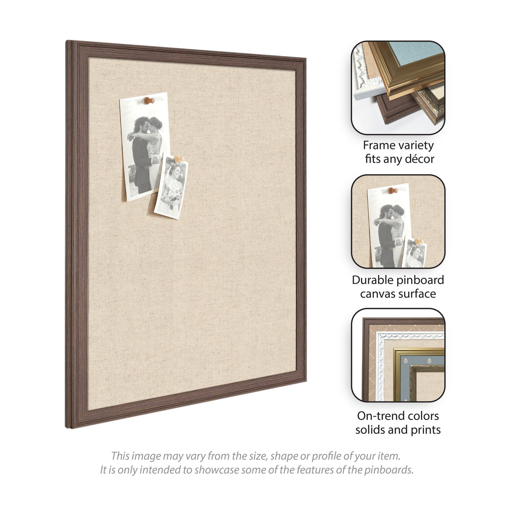 Pinboard 18x42 Mila Dark Silver 5