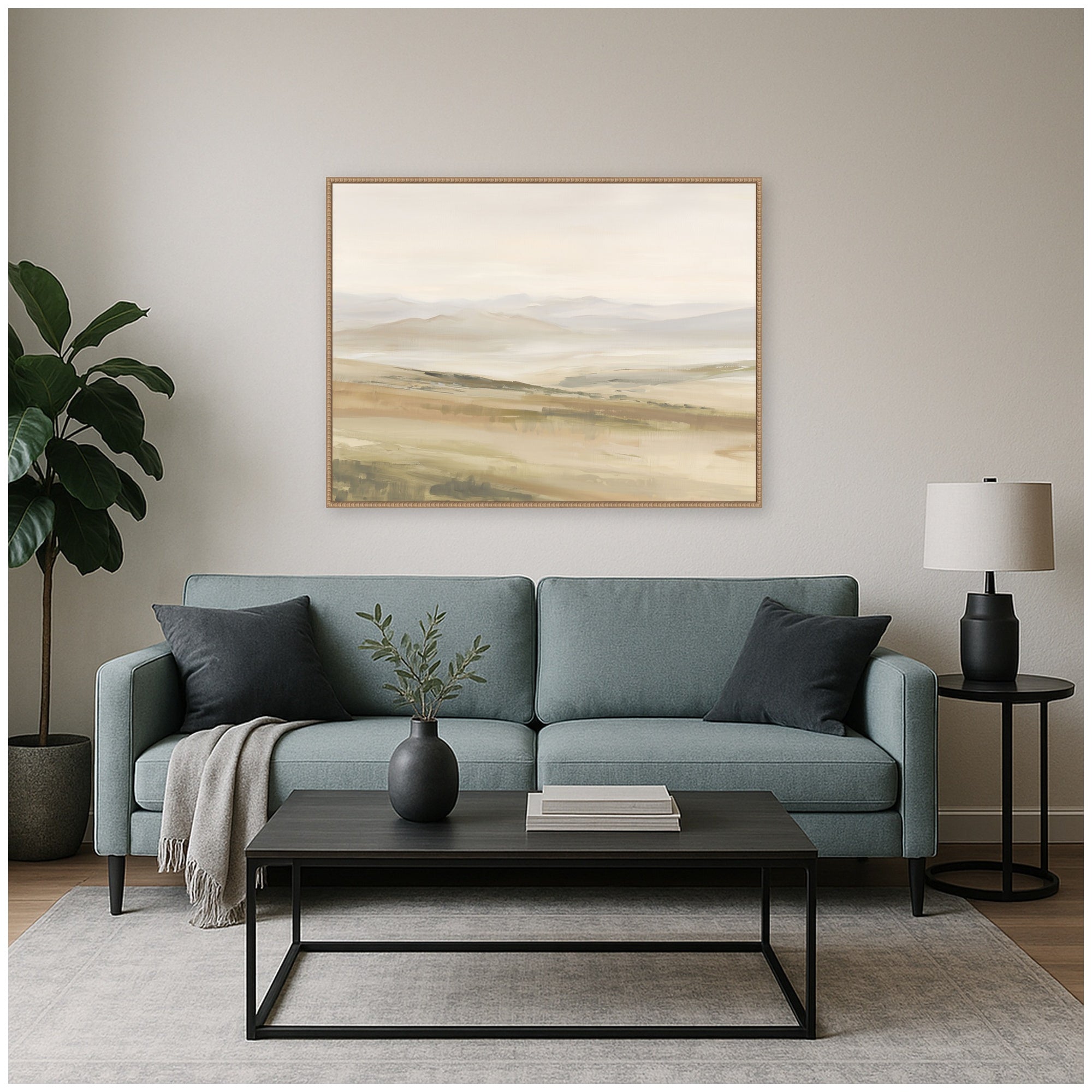 Framed Canvas 42x32 Sylvie Beaded Rustic Natural 5