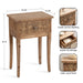Side Table Rustic Brown 19x14x28 2