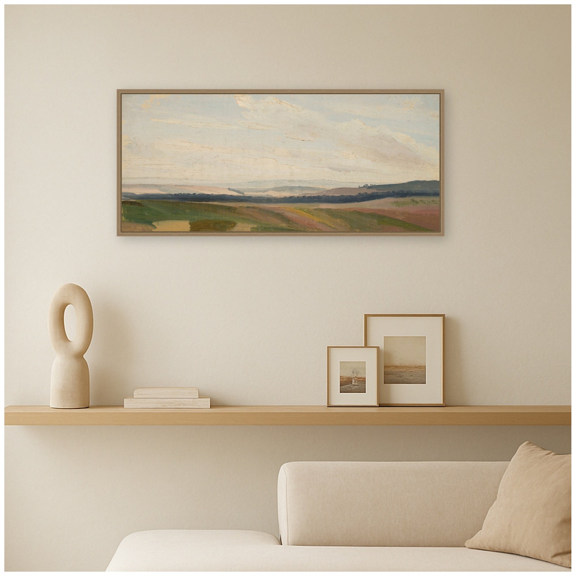 Framed Canvas 40x18 Sylvie Dark Gold 6