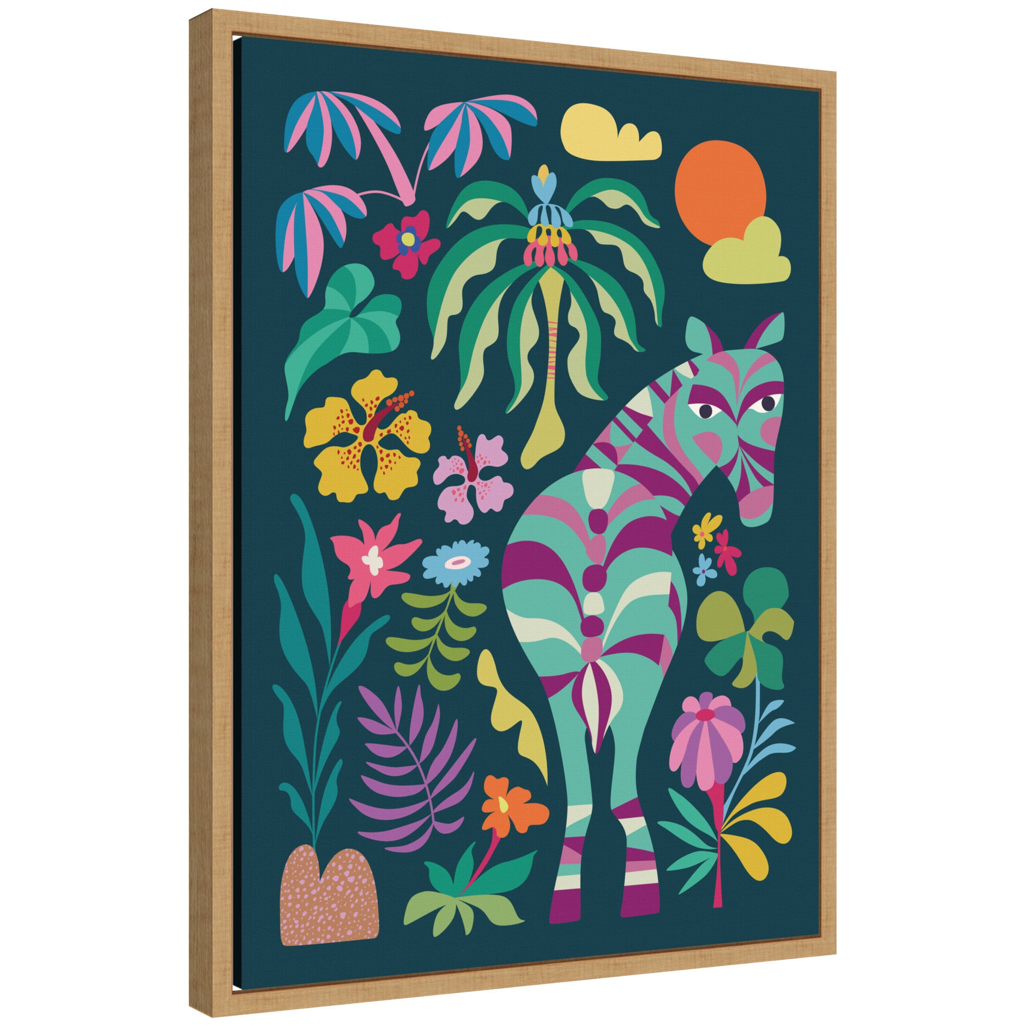 Framed Canvas Sylvie Natural 18x24 1