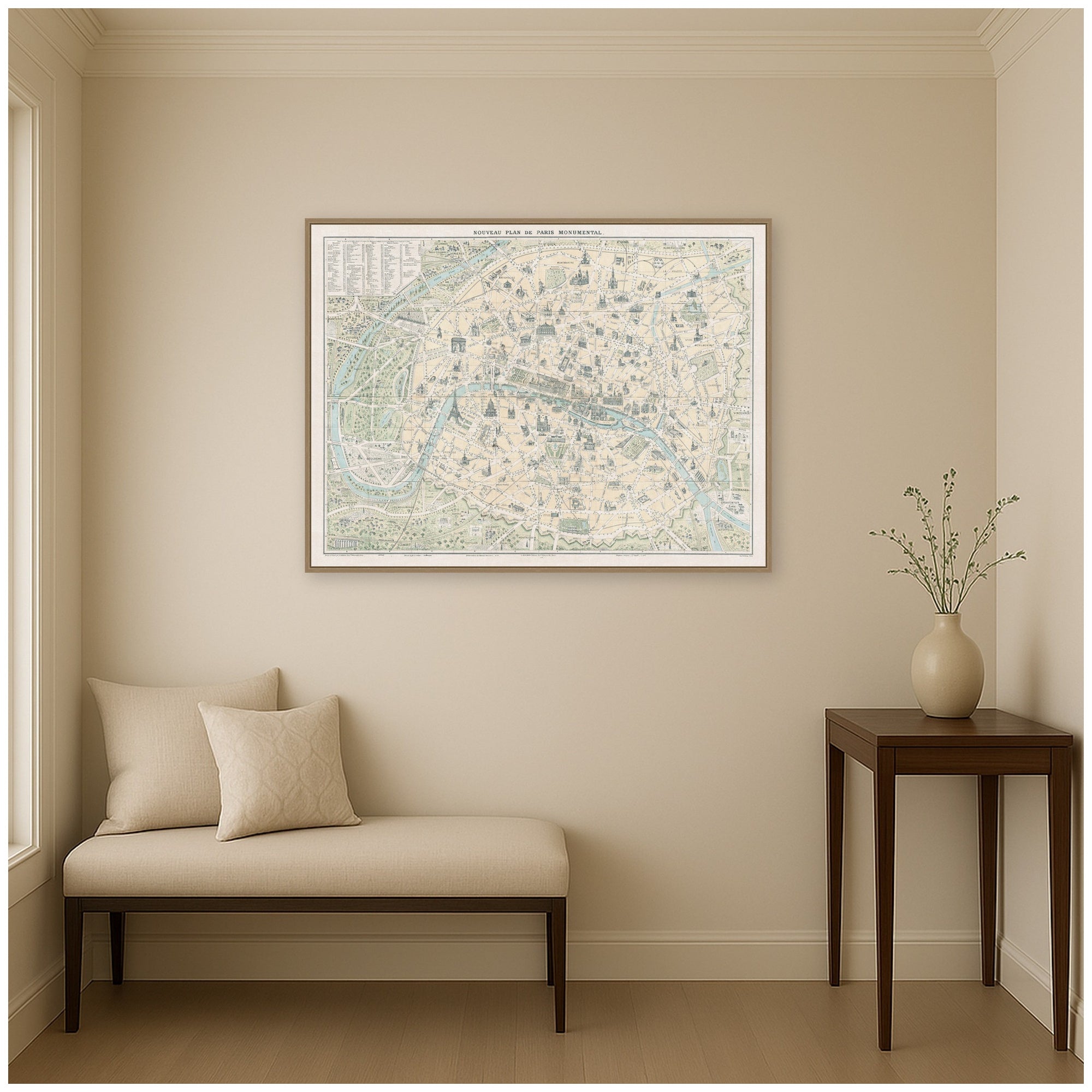 Framed Canvas Sylvie Dark Gold 42x32 5