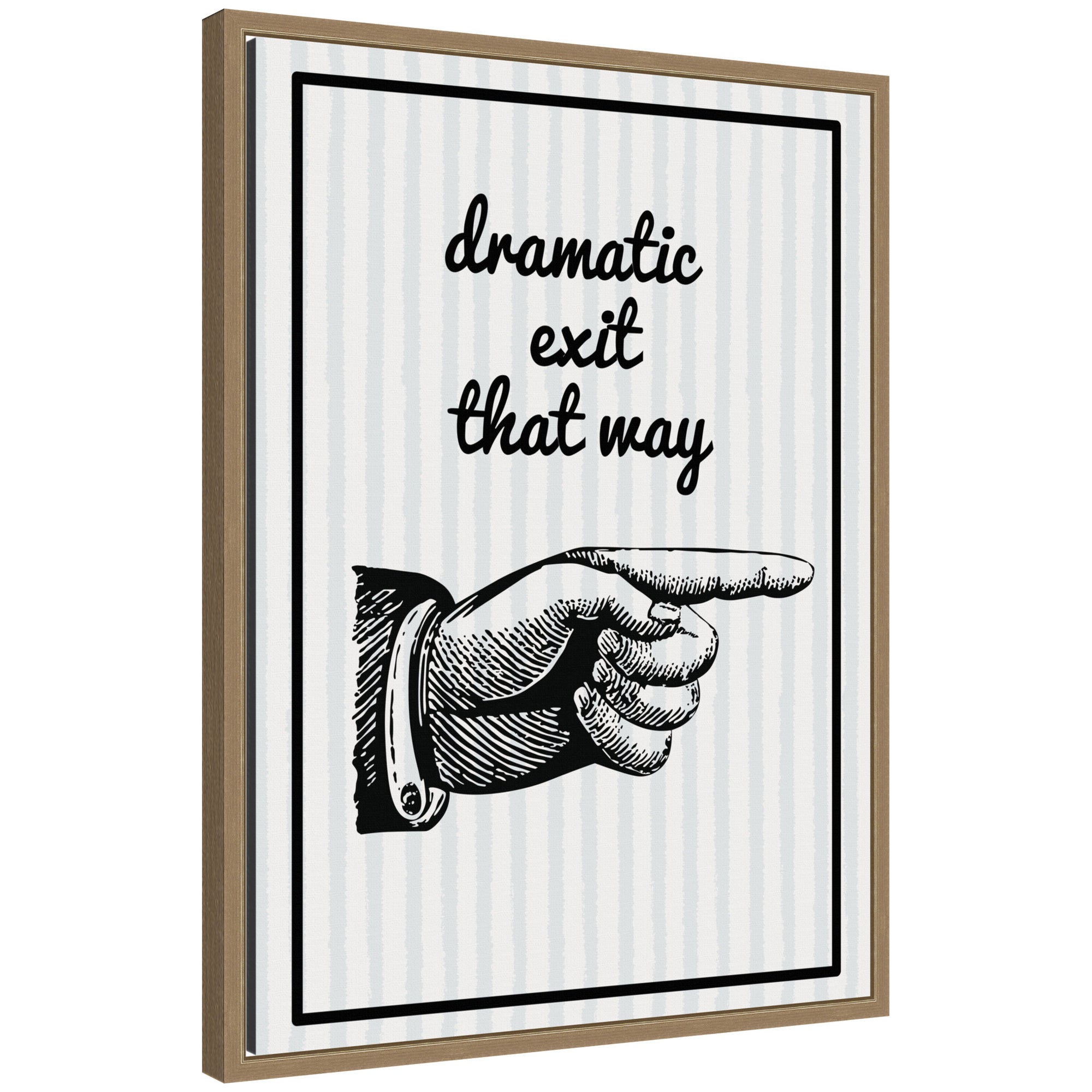 Dramatic Exit by Megan Ryan Framed Canvas Wall Art Print
