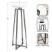 Drink Table White Pewter 9x9x23 2