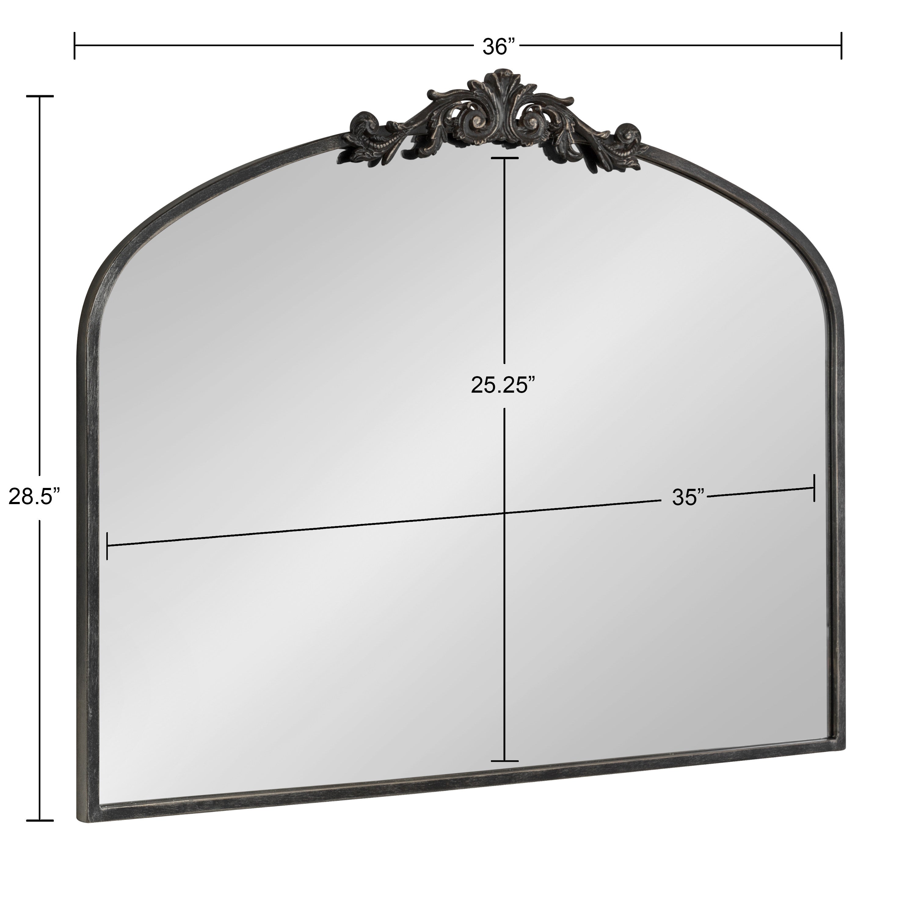 Arch Mirror 36x29 Black 5