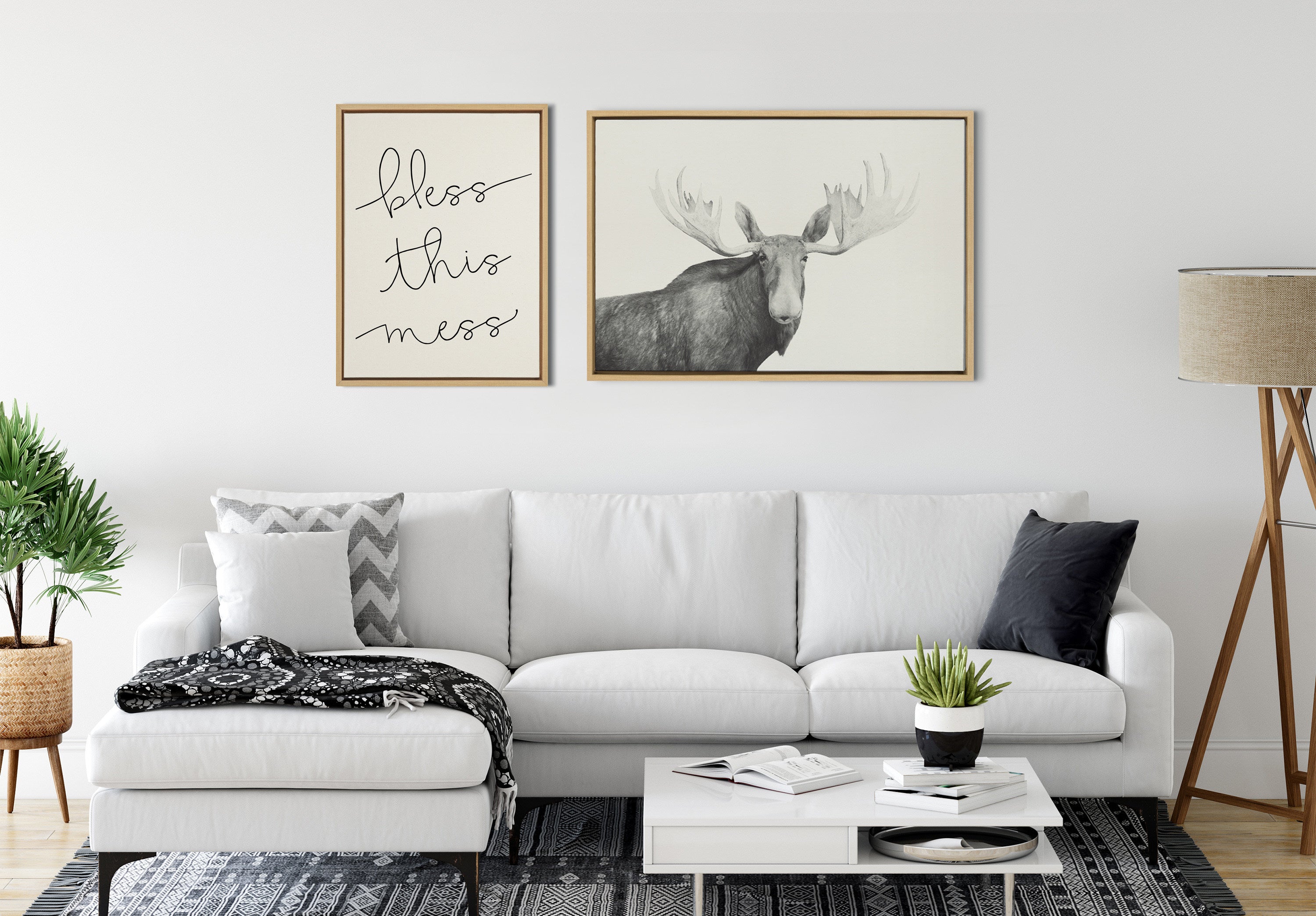 Framed Canvas Sylvie Natural 23x33 6