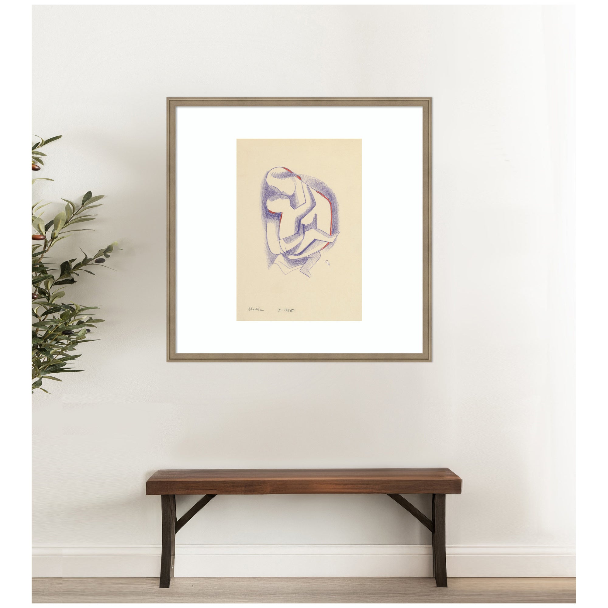 Mother 1936 Mikulas Galanda by Nostalgia Prints Framed Wall Art Print