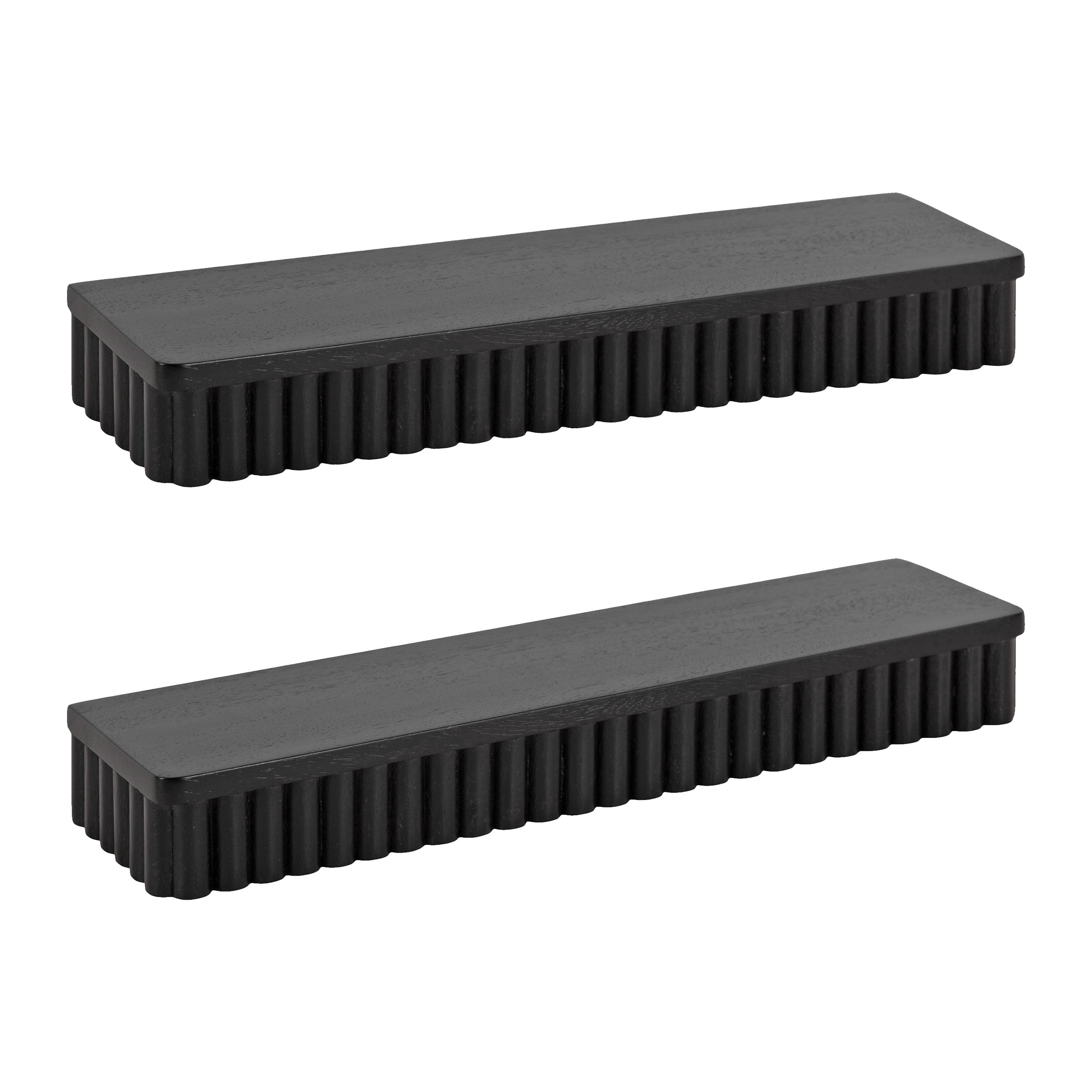 Floating Shelf Black 2 Piece 20" 1