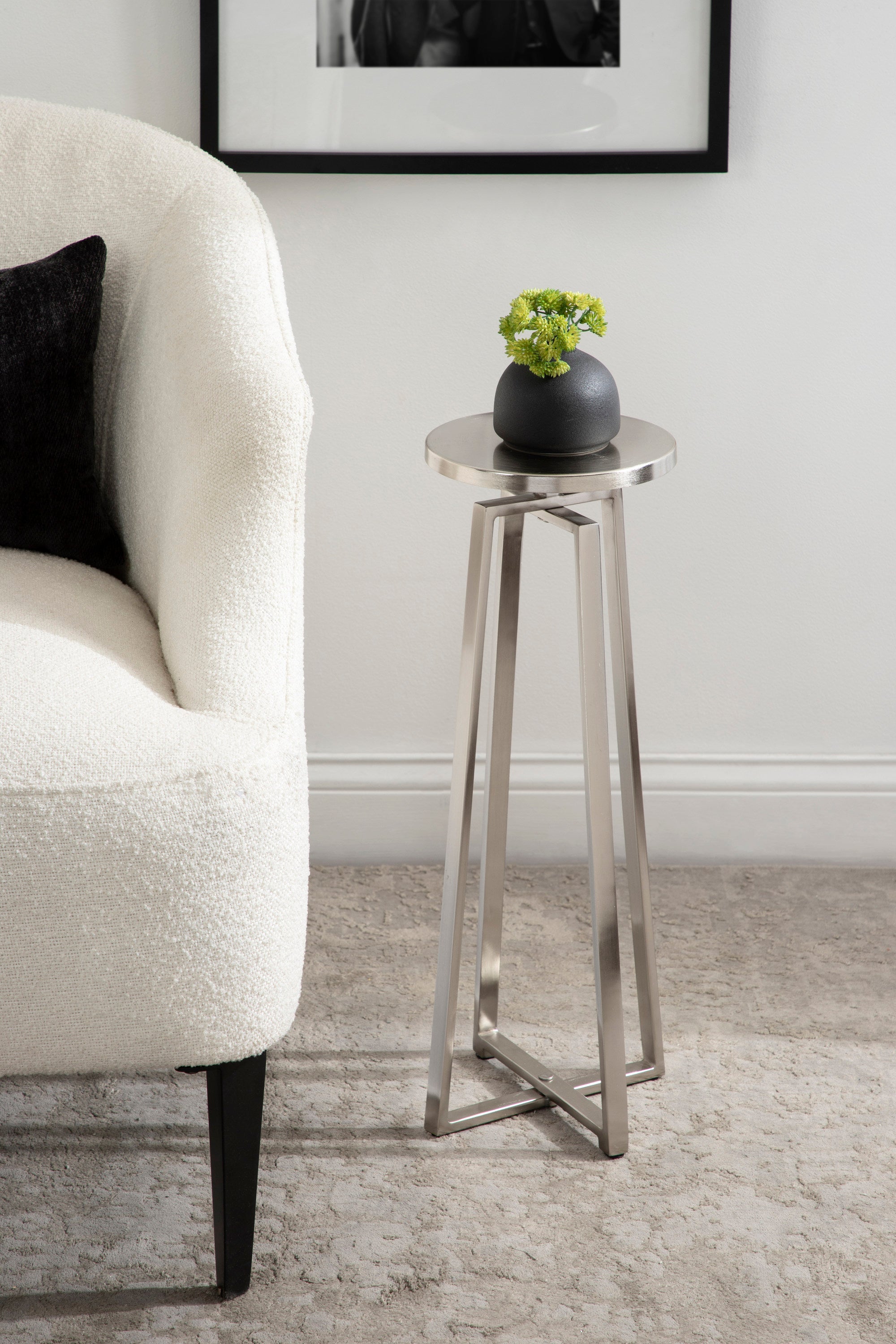 Drink Table Silver 9x9x23 8